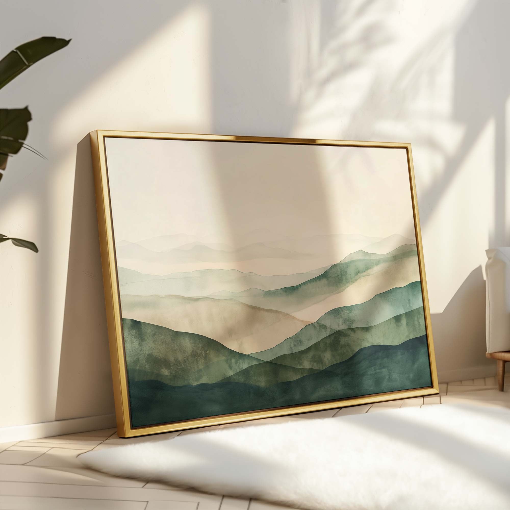 Gentle Hills Framed Canvas Wall Art - Melrose Editions