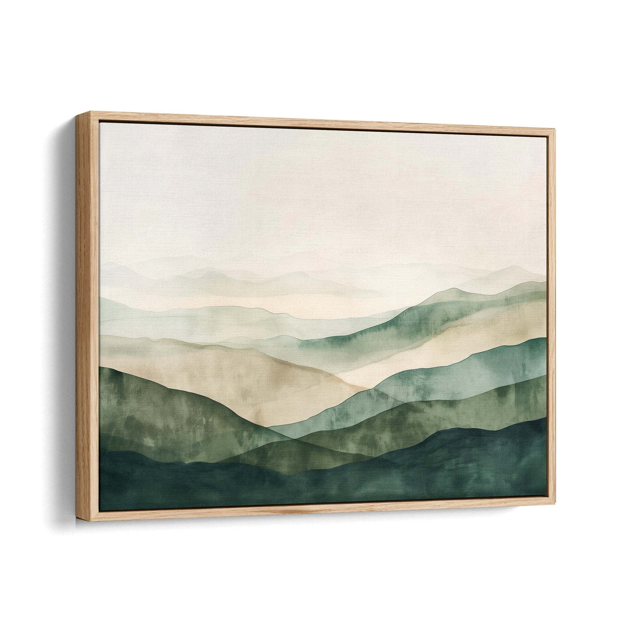 Gentle Hills Framed Canvas Natural Wall Art - Melrose Editions