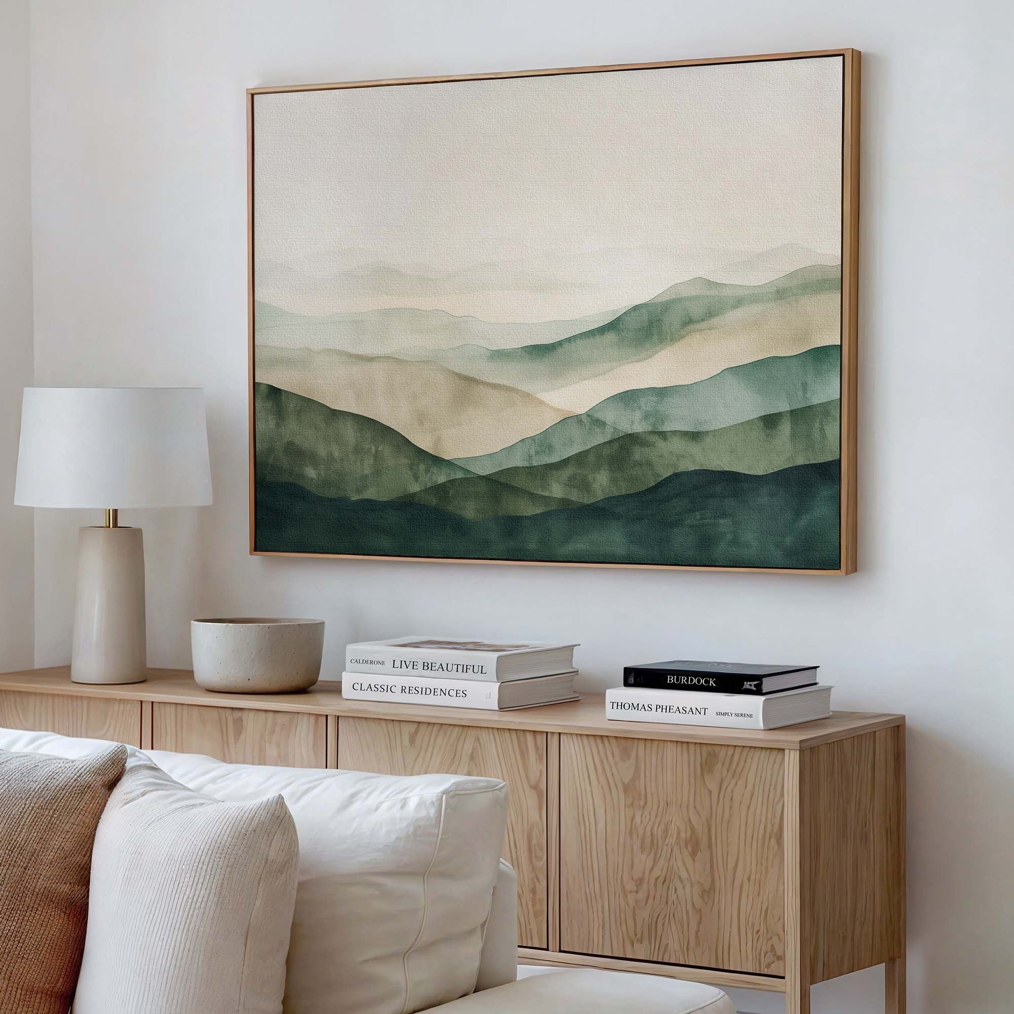 Gentle Hills Framed Canvas Wall Art - Melrose Editions