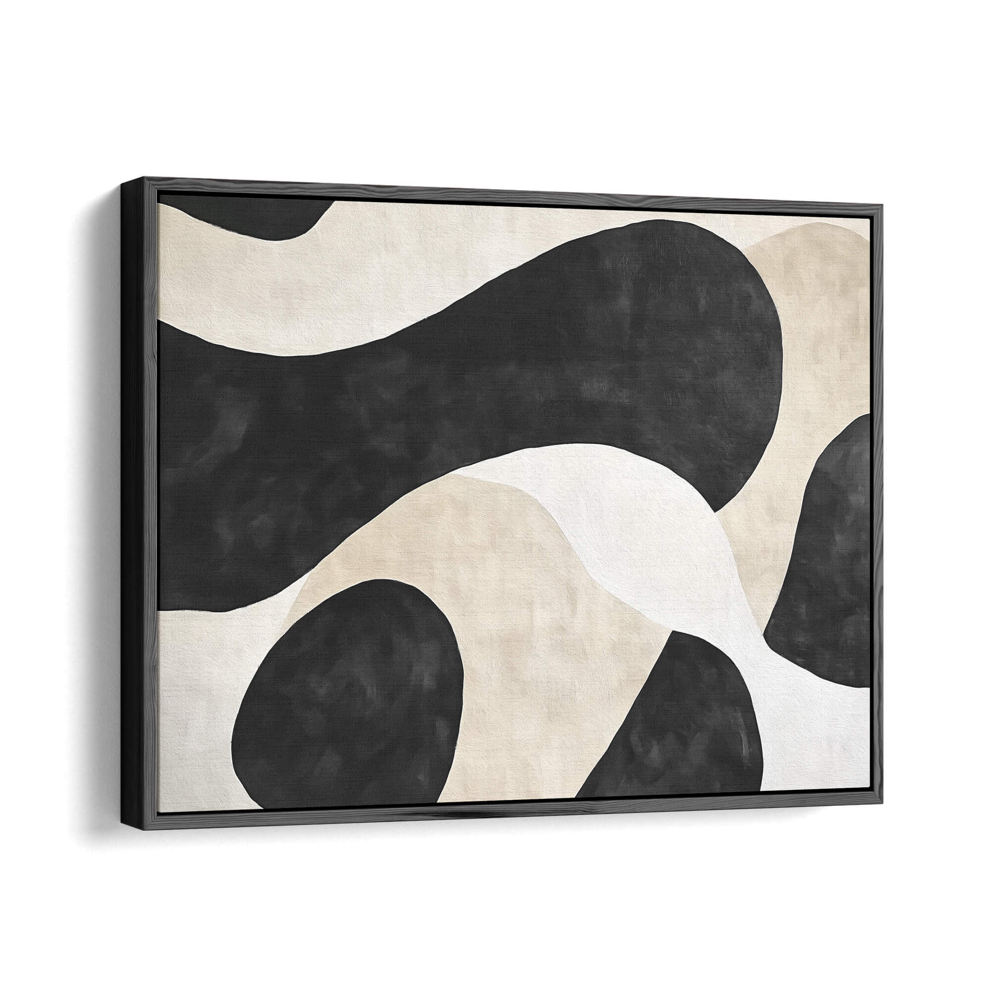 Mono Flow Canvas Print Black Wall Art - Melrose Editions