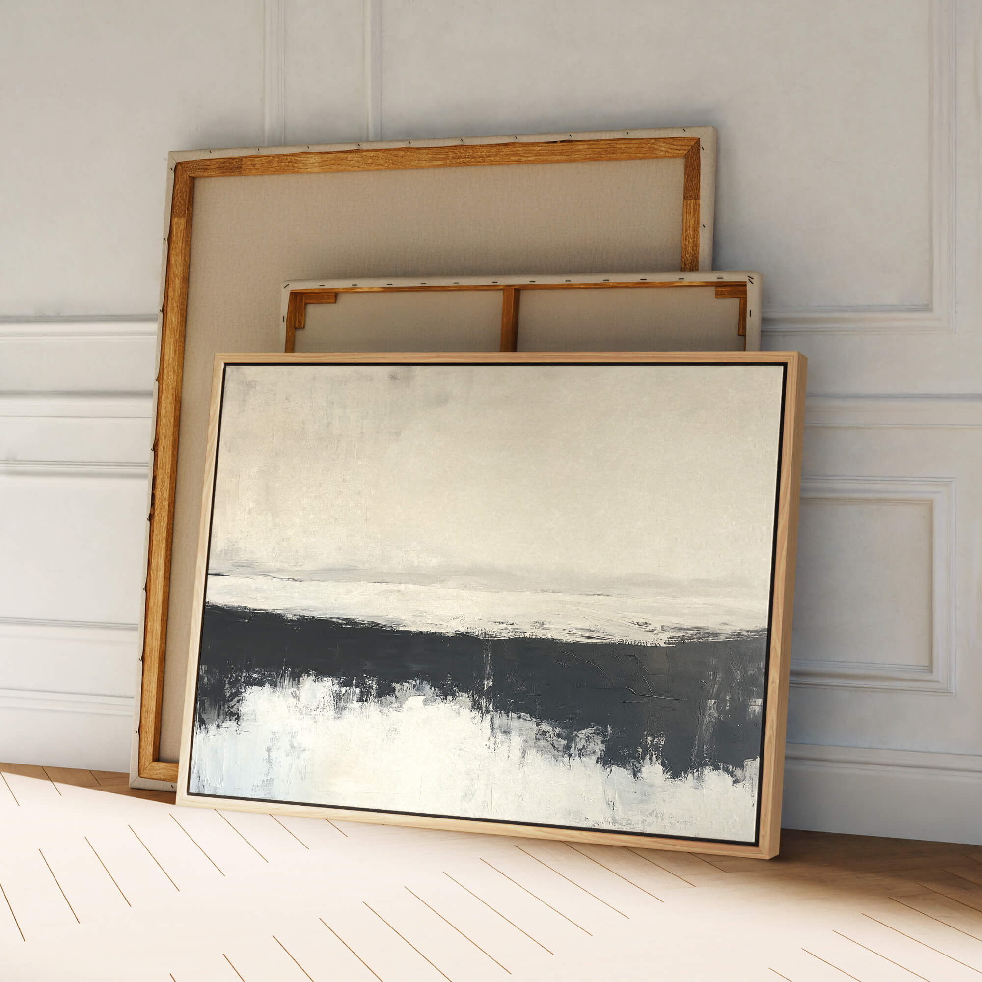 Monochrome Horizon Canvas Print Wall Art - Melrose Editions