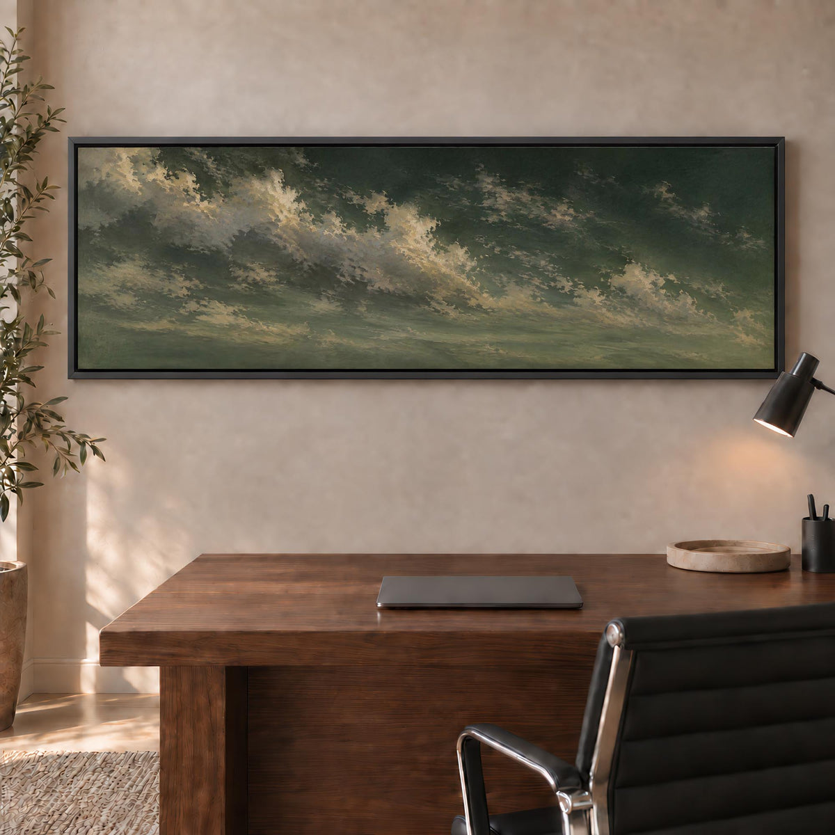 Moss Clouds Canvas Print Wall Art - Melrose Editions