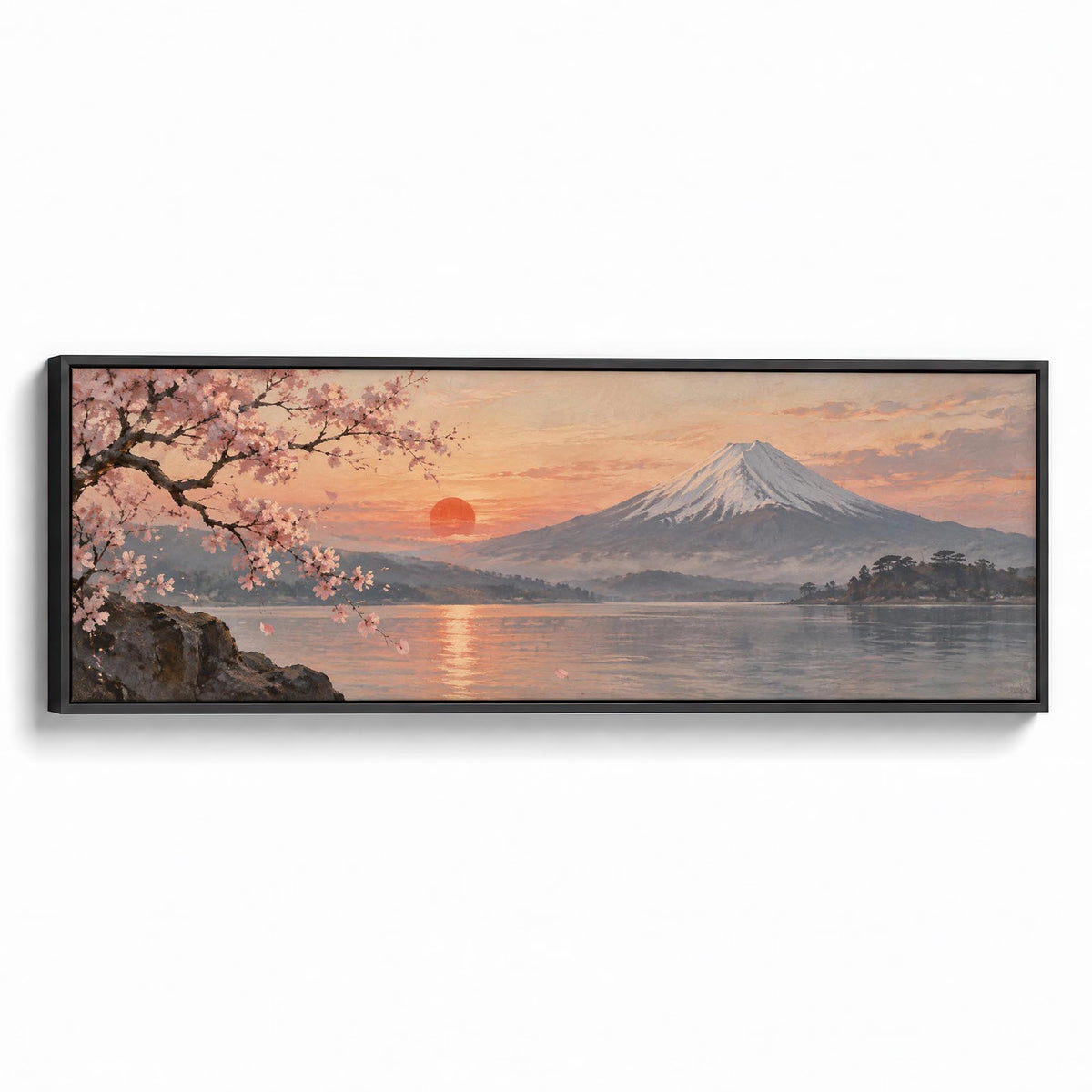 Mountain Blossom Canvas Print Black Wall Art - Melrose Editions