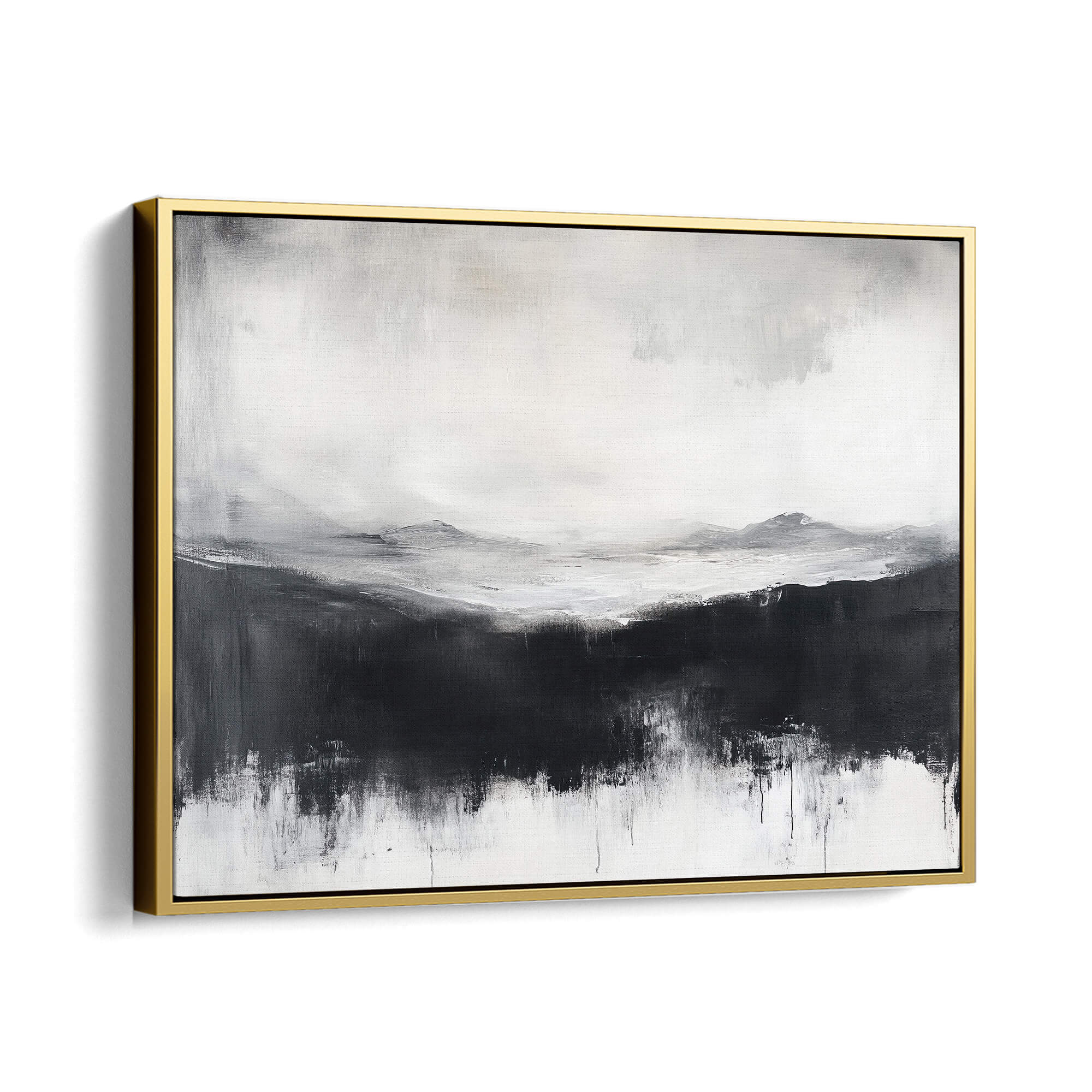 Noir Vale Framed Canvas Gold Wall Art - Melrose Editions