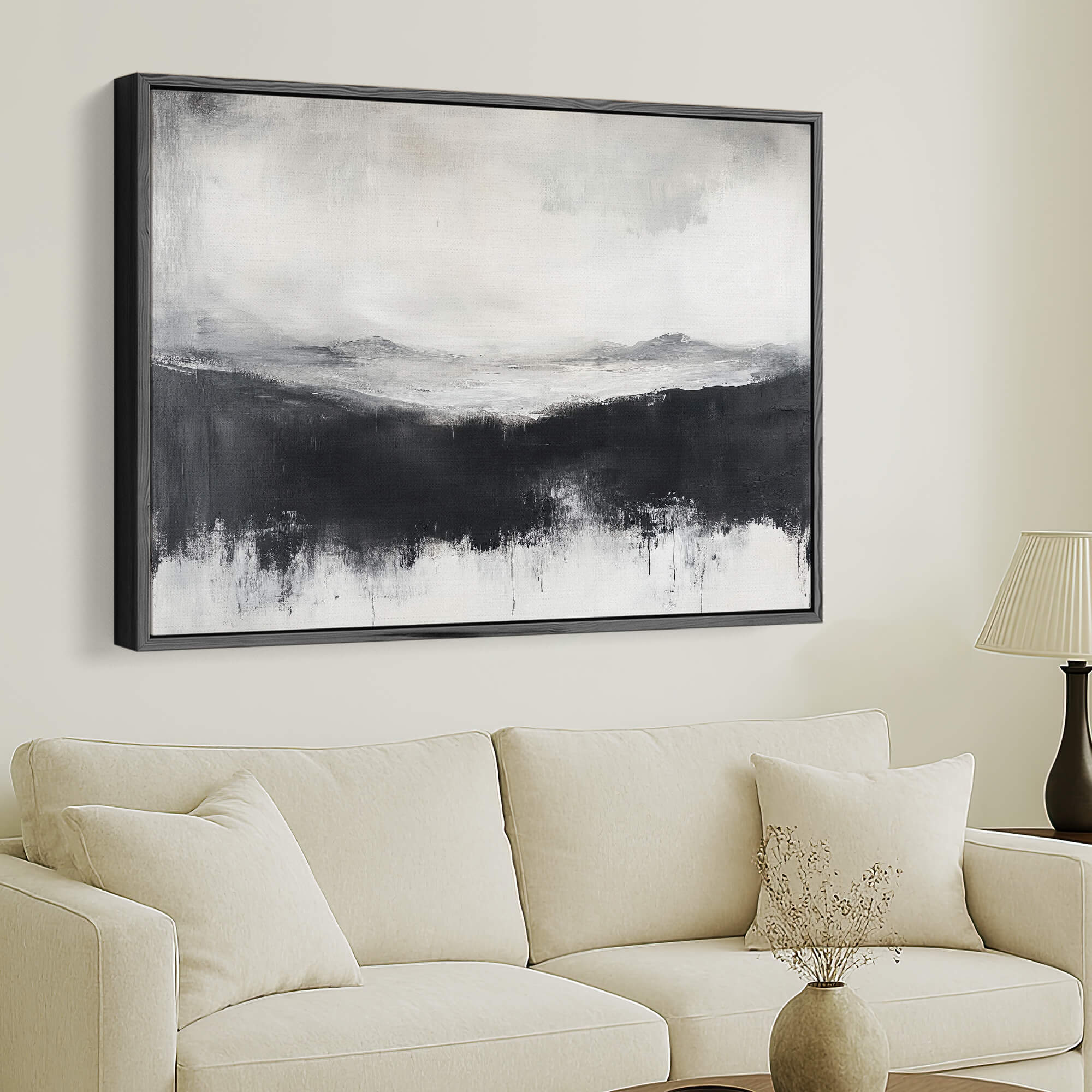 Noir Vale Framed Canvas Wall Art - Melrose Editions