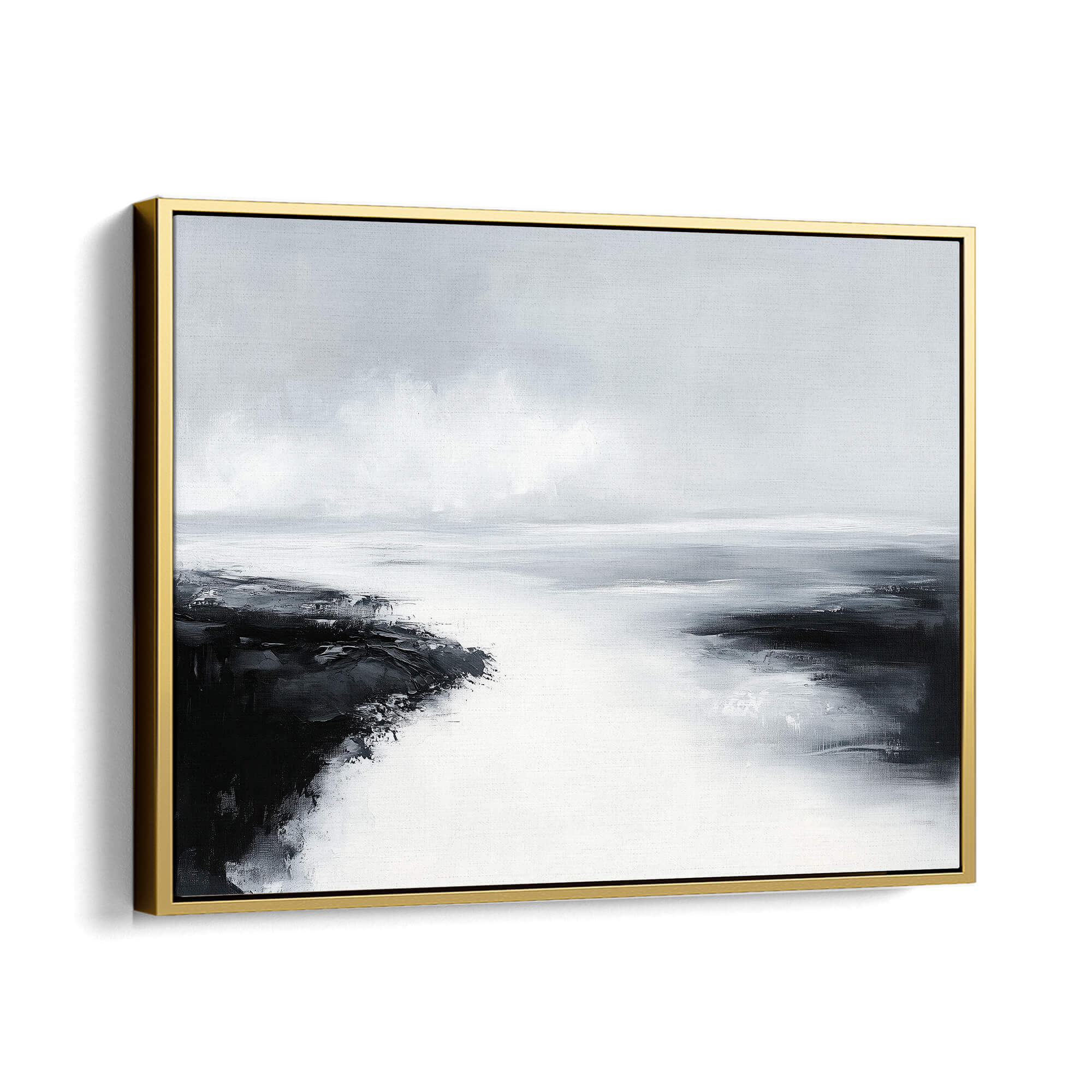 Northern Tide Framed Canvas Gold Wall Art - Melrose Editions