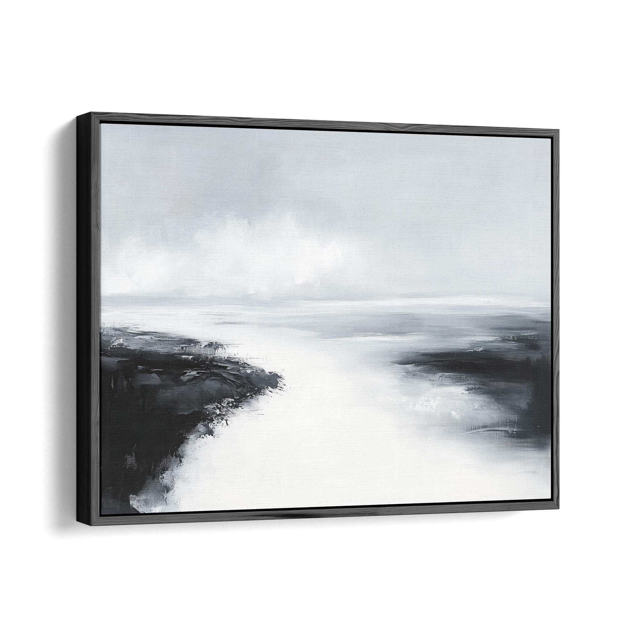 Northern Tide Framed Canvas Black Wall Art - Melrose Editions