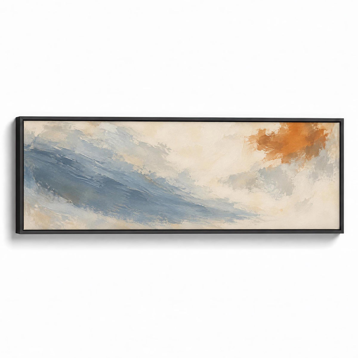 Ochre Blue Canvas Print Black Wall Art - Melrose Editions