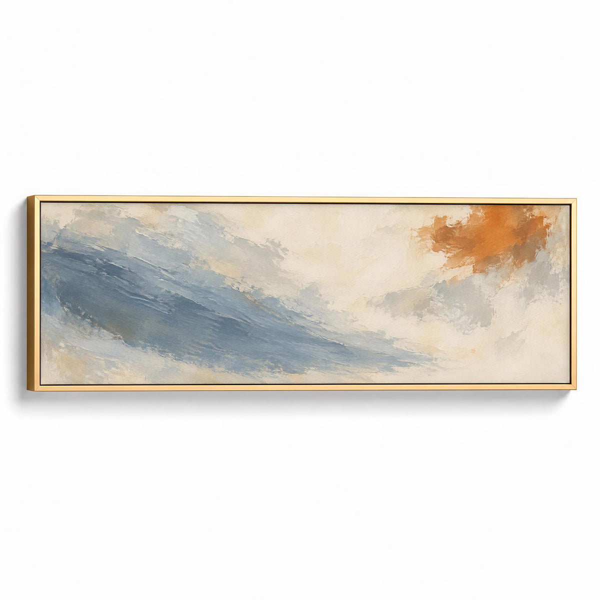 Ochre Blue Canvas Print Gold Wall Art - Melrose Editions