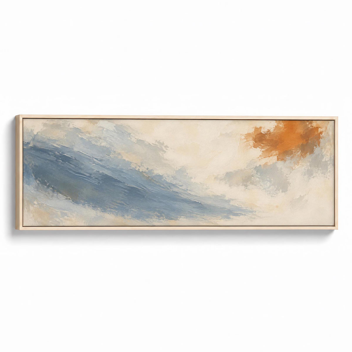 Ochre Blue Canvas Print Natural Wall Art - Melrose Editions