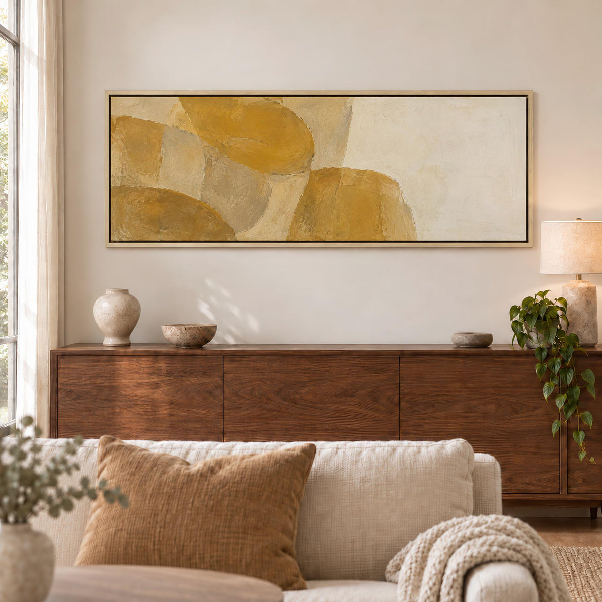 Ochre Rhythm Canvas Print Wall Art - Melrose Editions