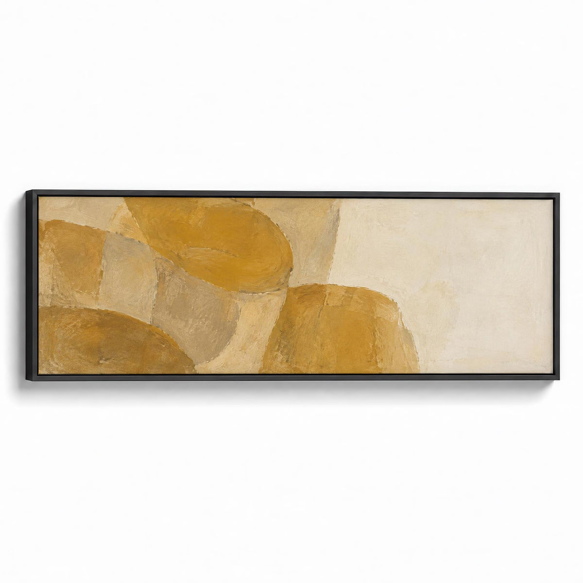 Ochre Rhythm Canvas Print Black Wall Art - Melrose Editions