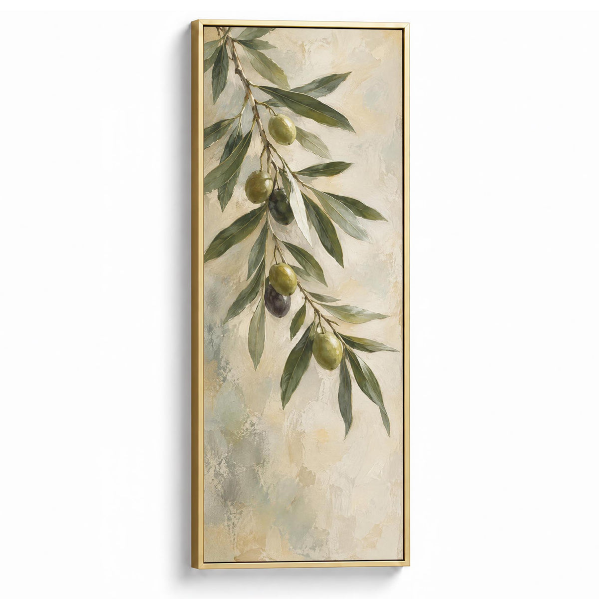 Olive Bough Canvas Print Gold Wall Art - Melrose Editions