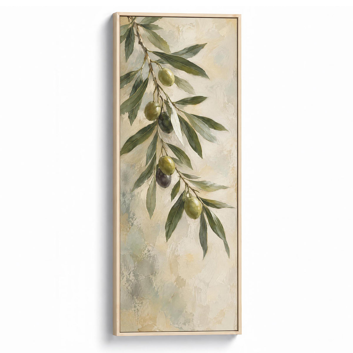 Olive Bough Canvas Print Natural Wall Art - Melrose Editions