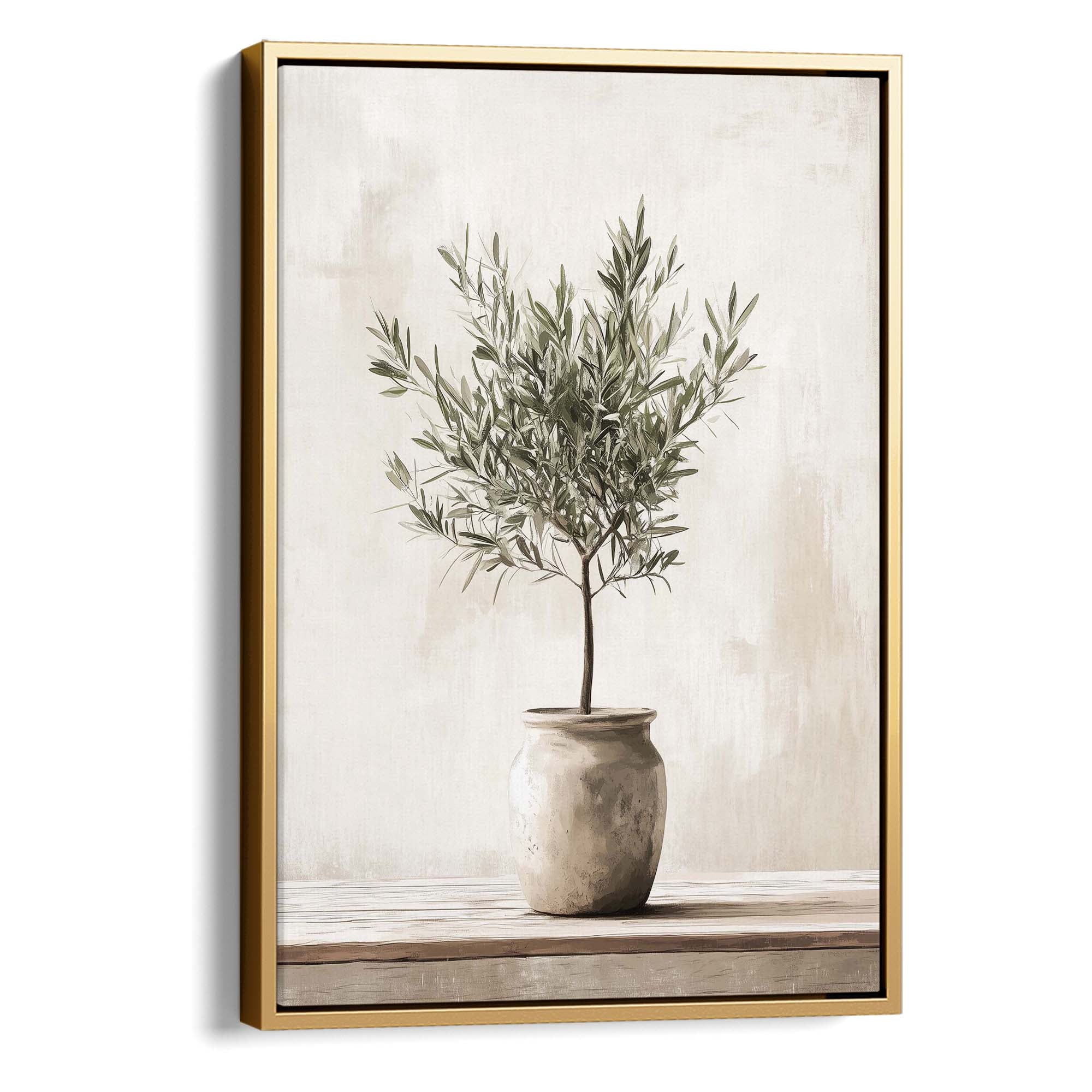 Olive Still Life No.10 Canvas Print Gold Wall Art - Melrose Editions