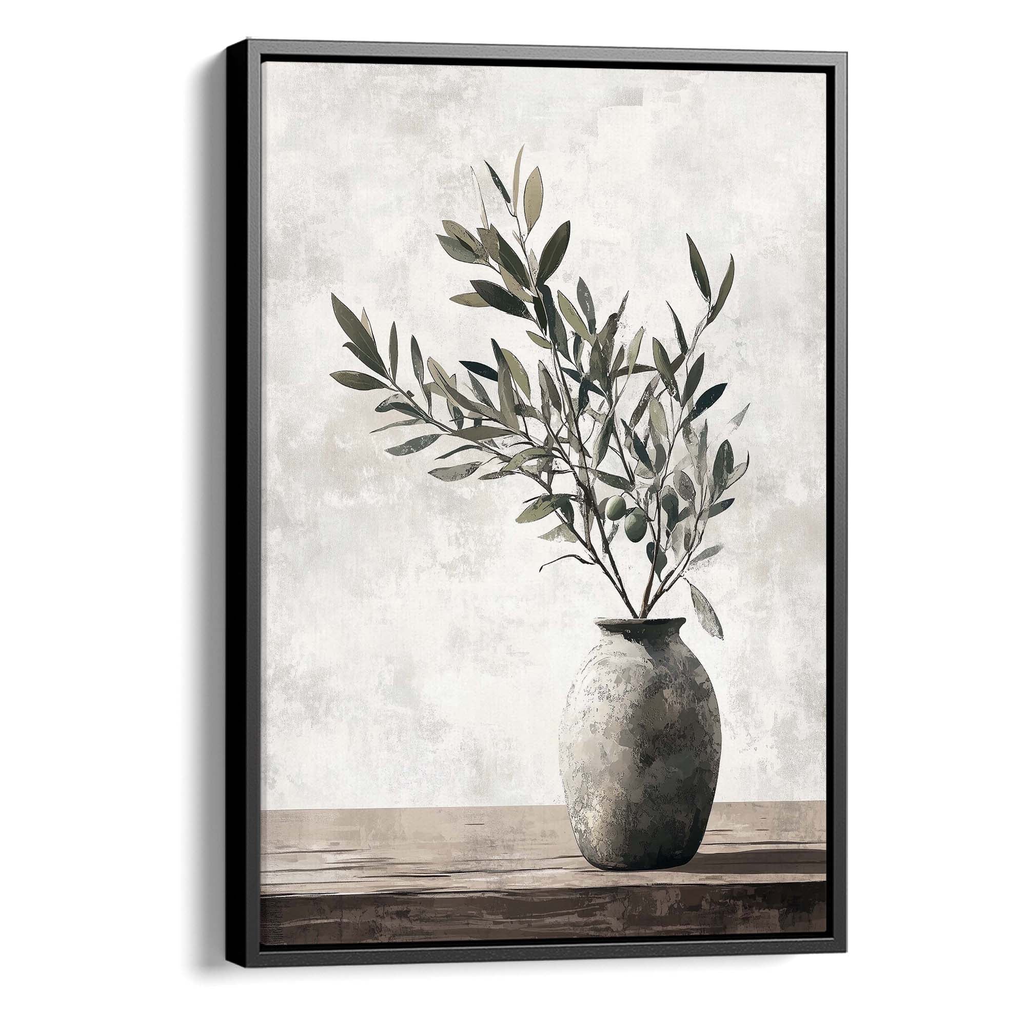 Olive Still Life No.1 Canvas Print Black Wall Art - Melrose Editions