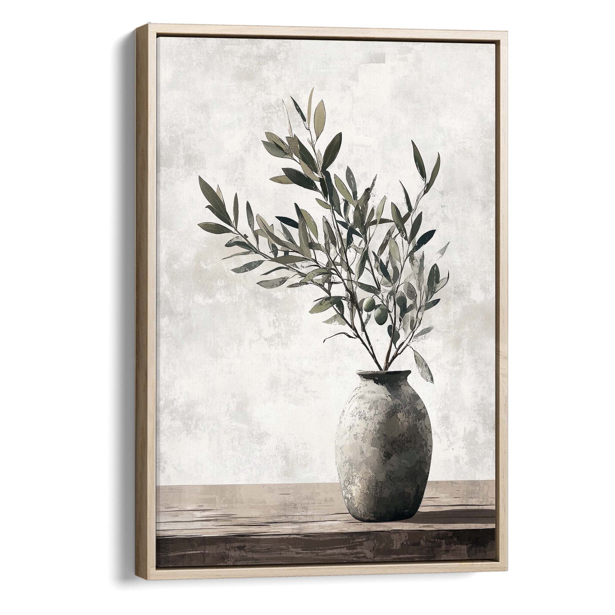 Olive Still Life No.1 Canvas Print Natural Wall Art - Melrose Editions