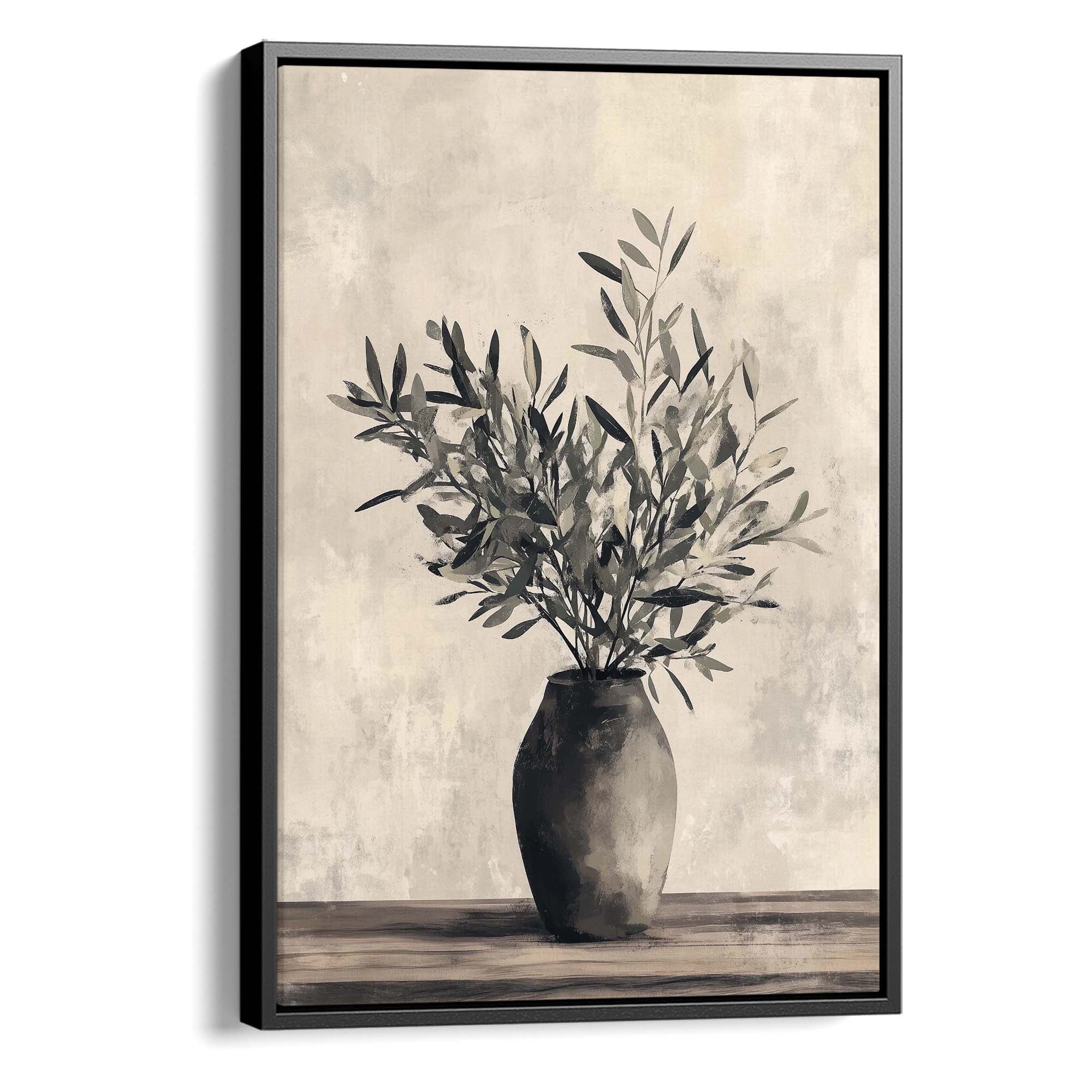 Olive Still Life No.2 Canvas Print Black Wall Art - Melrose Editions