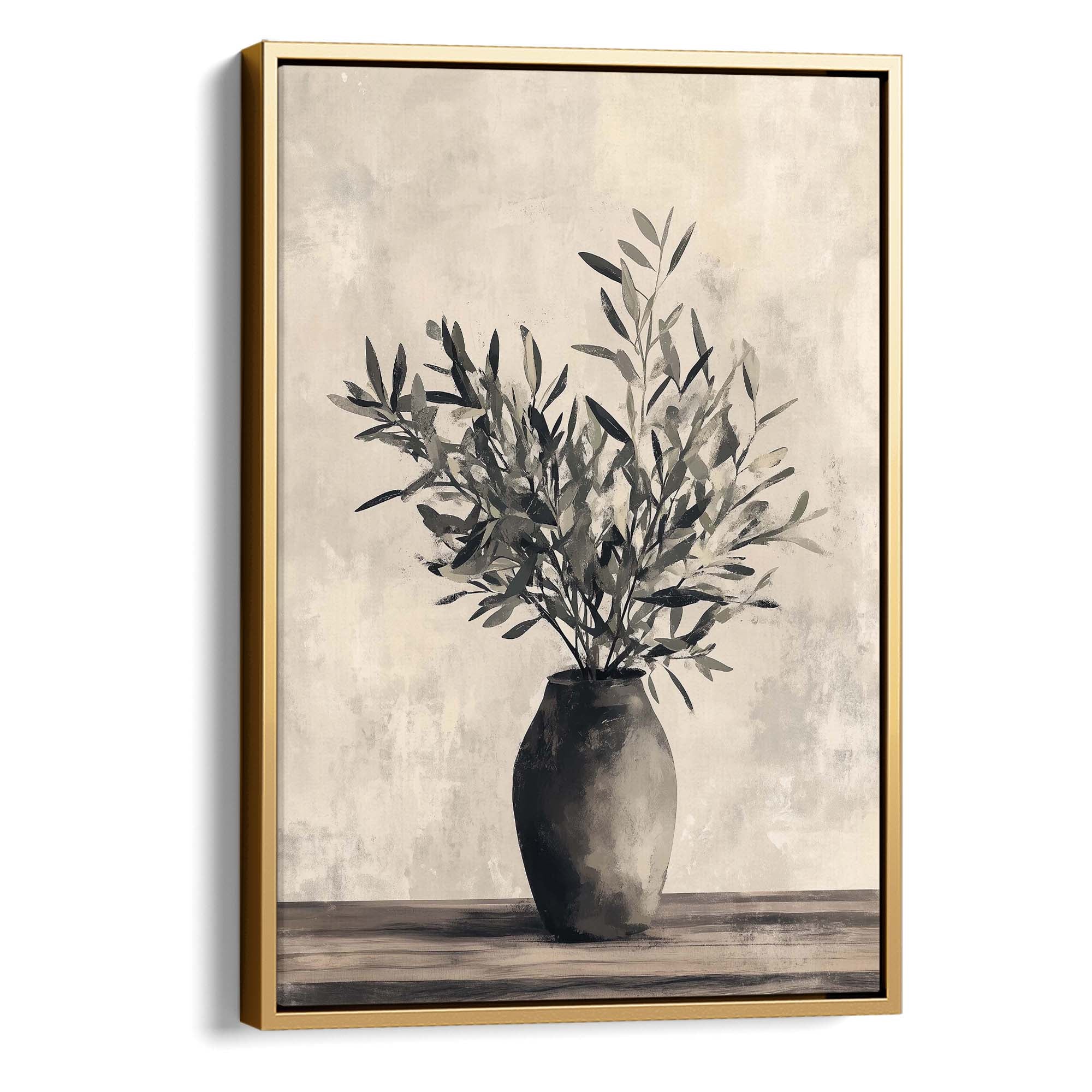 Olive Still Life No.2 Canvas Print Gold Wall Art - Melrose Editions