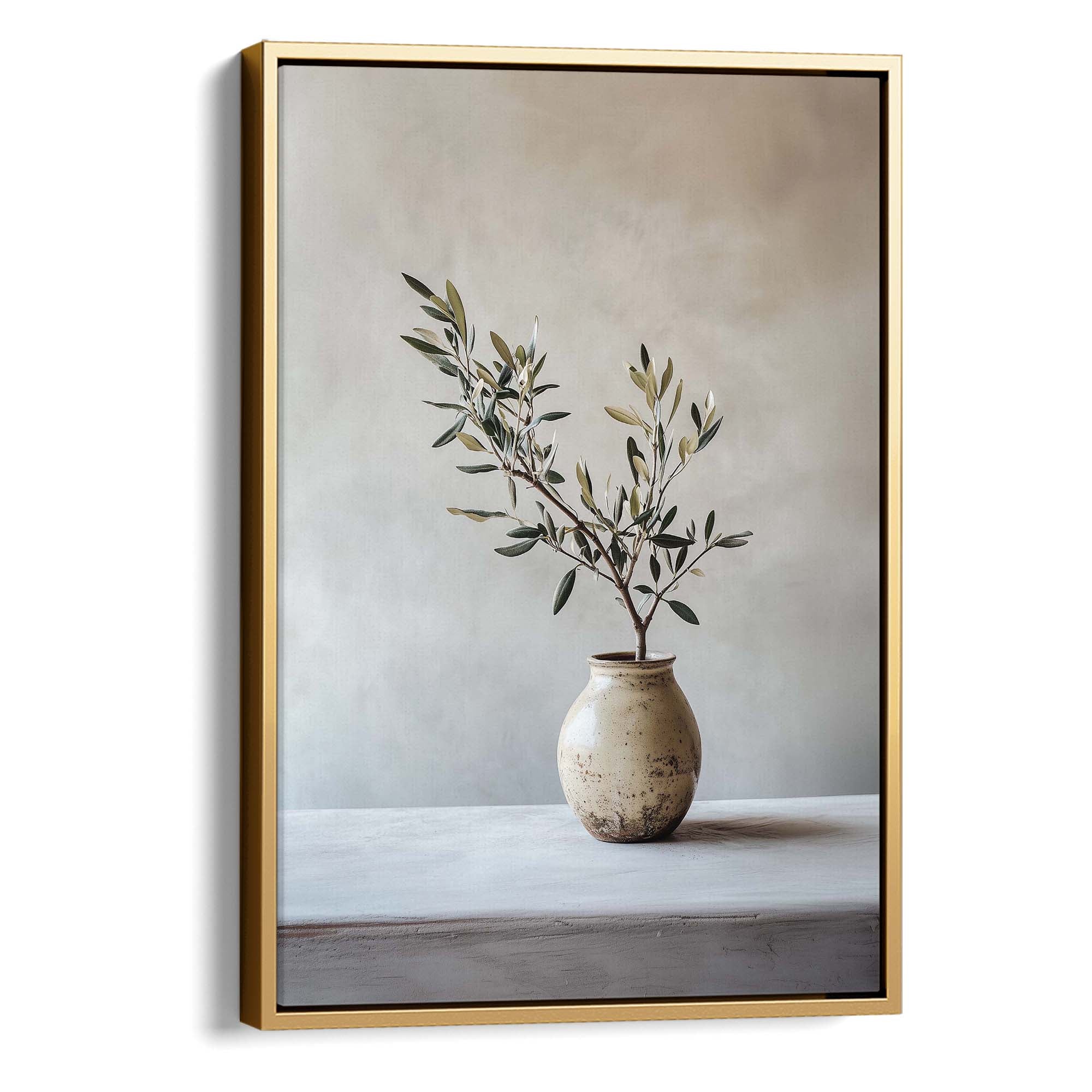 Olive Still Life No.3 Canvas Print Gold Wall Art - Melrose Editions