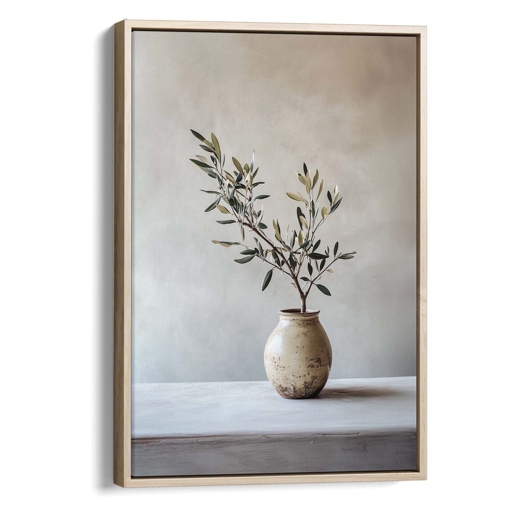 Olive Still Life No.3 Canvas Print Natural Wall Art - Melrose Editions