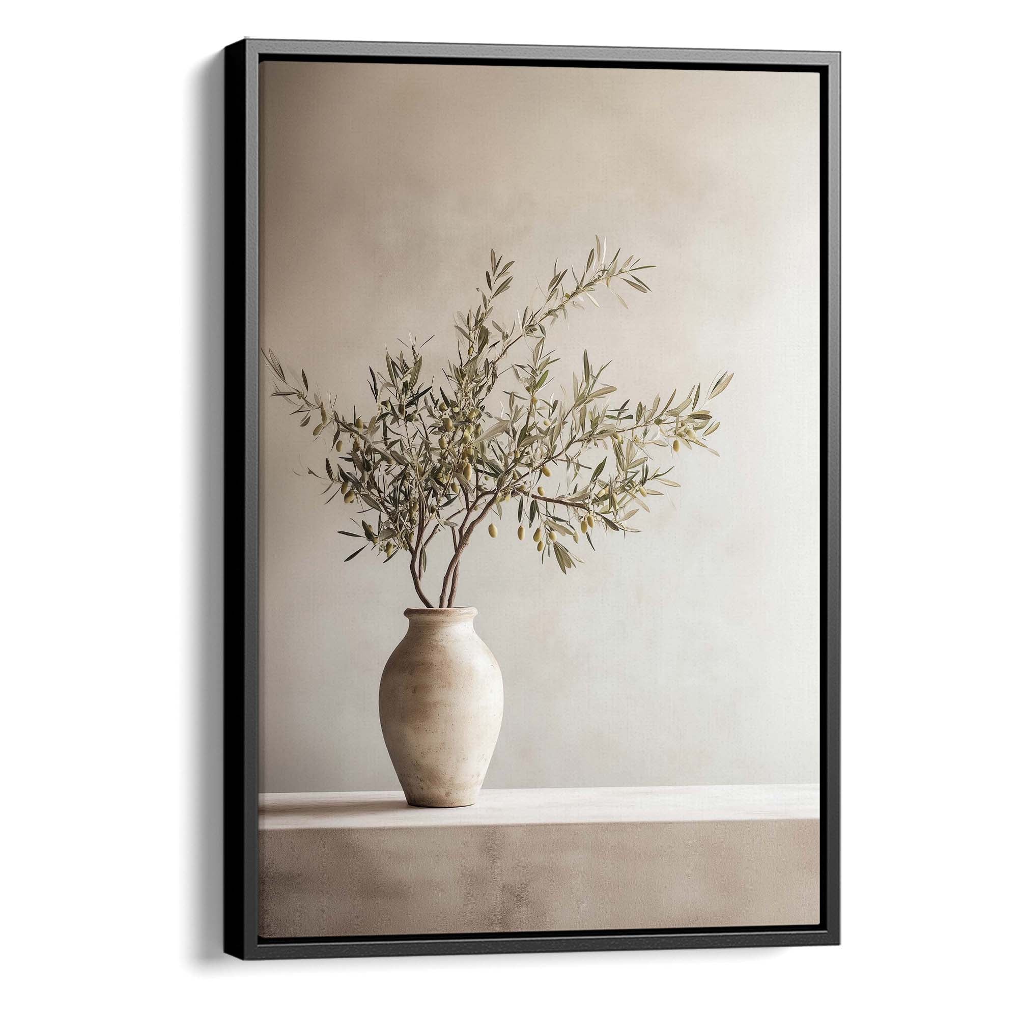 Olive Still Life No.4 Canvas Print Black Wall Art - Melrose Editions