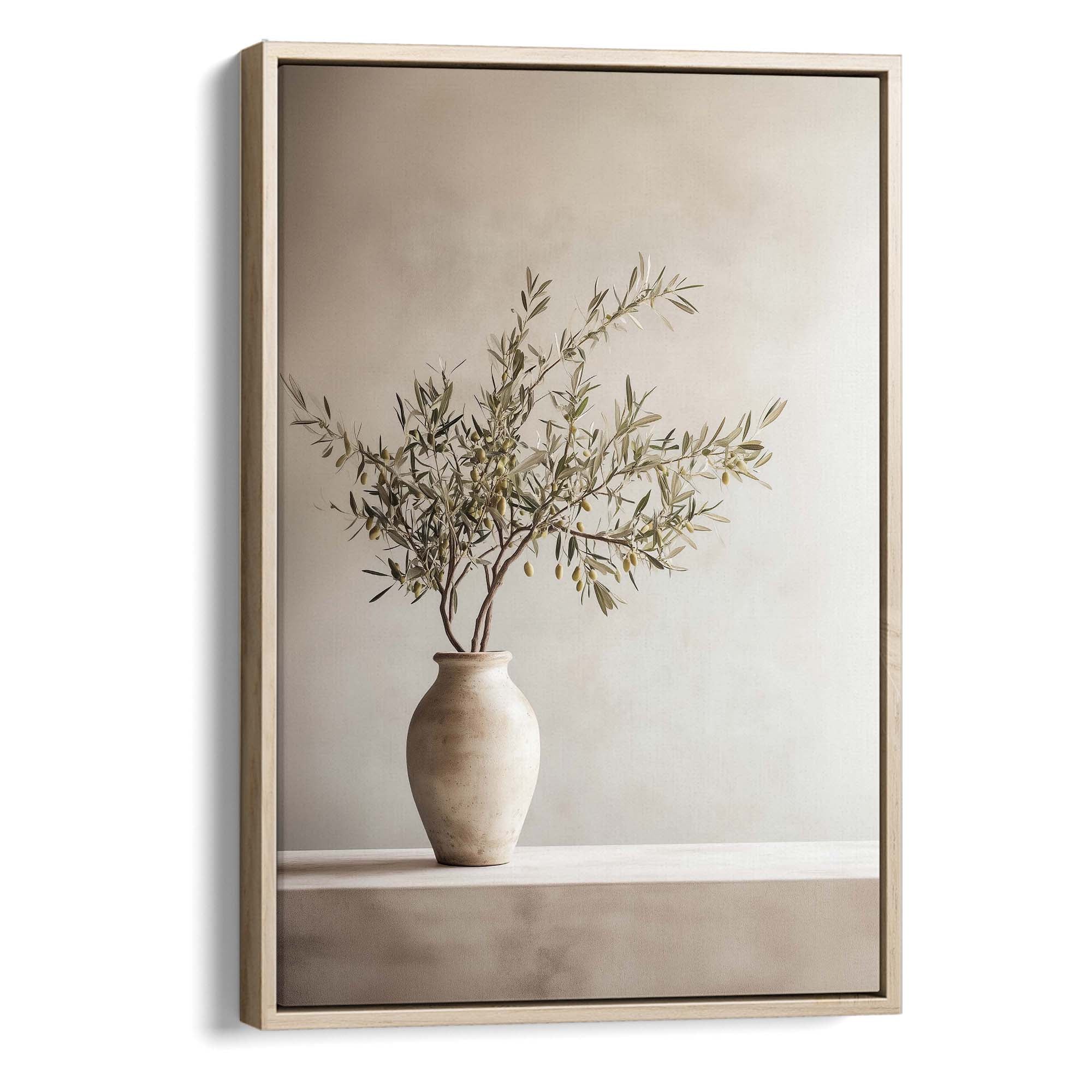 Olive Still Life No.4 Canvas Print Natural Wall Art - Melrose Editions