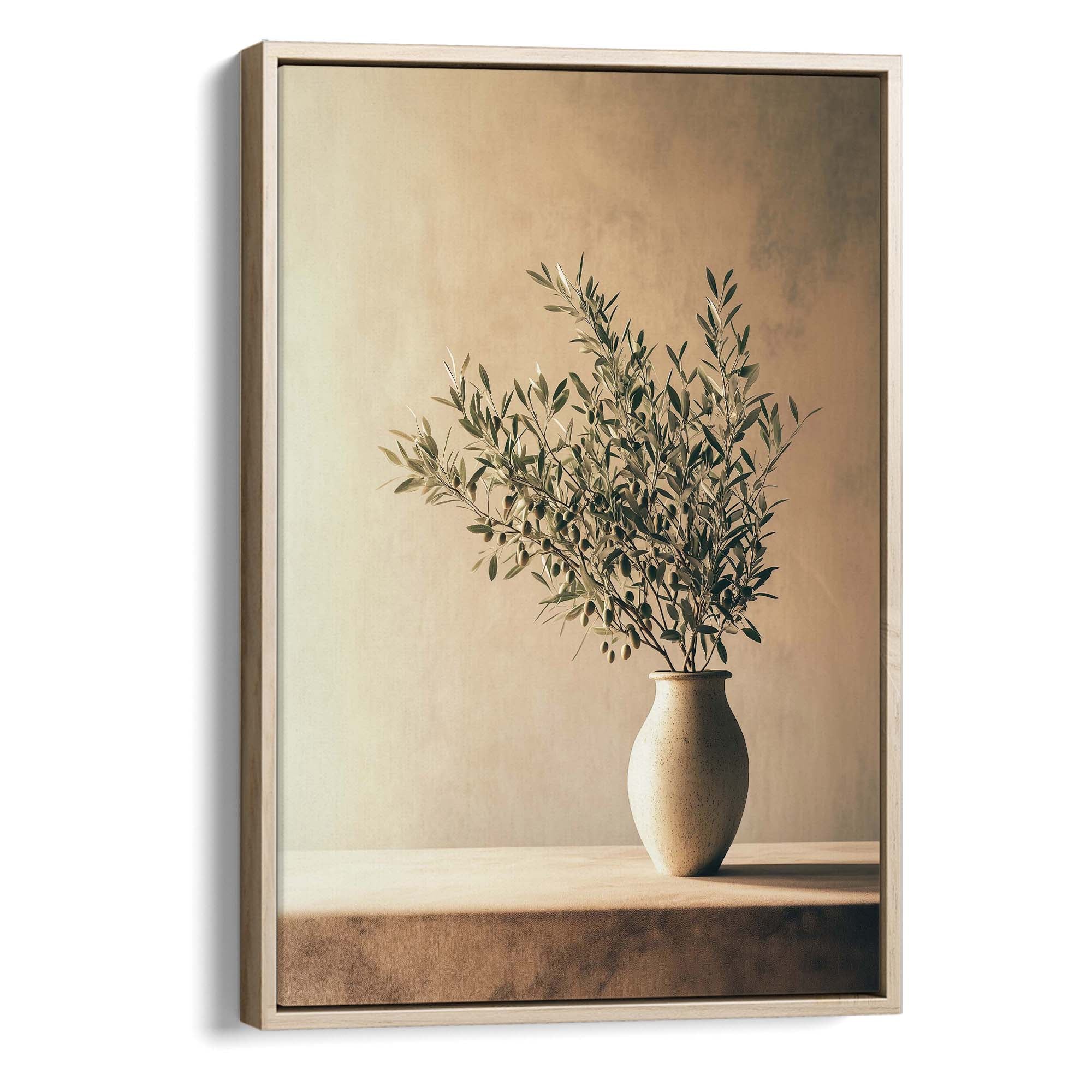 Olive Still Life No.6 Canvas Print Natural Wall Art - Melrose Editions