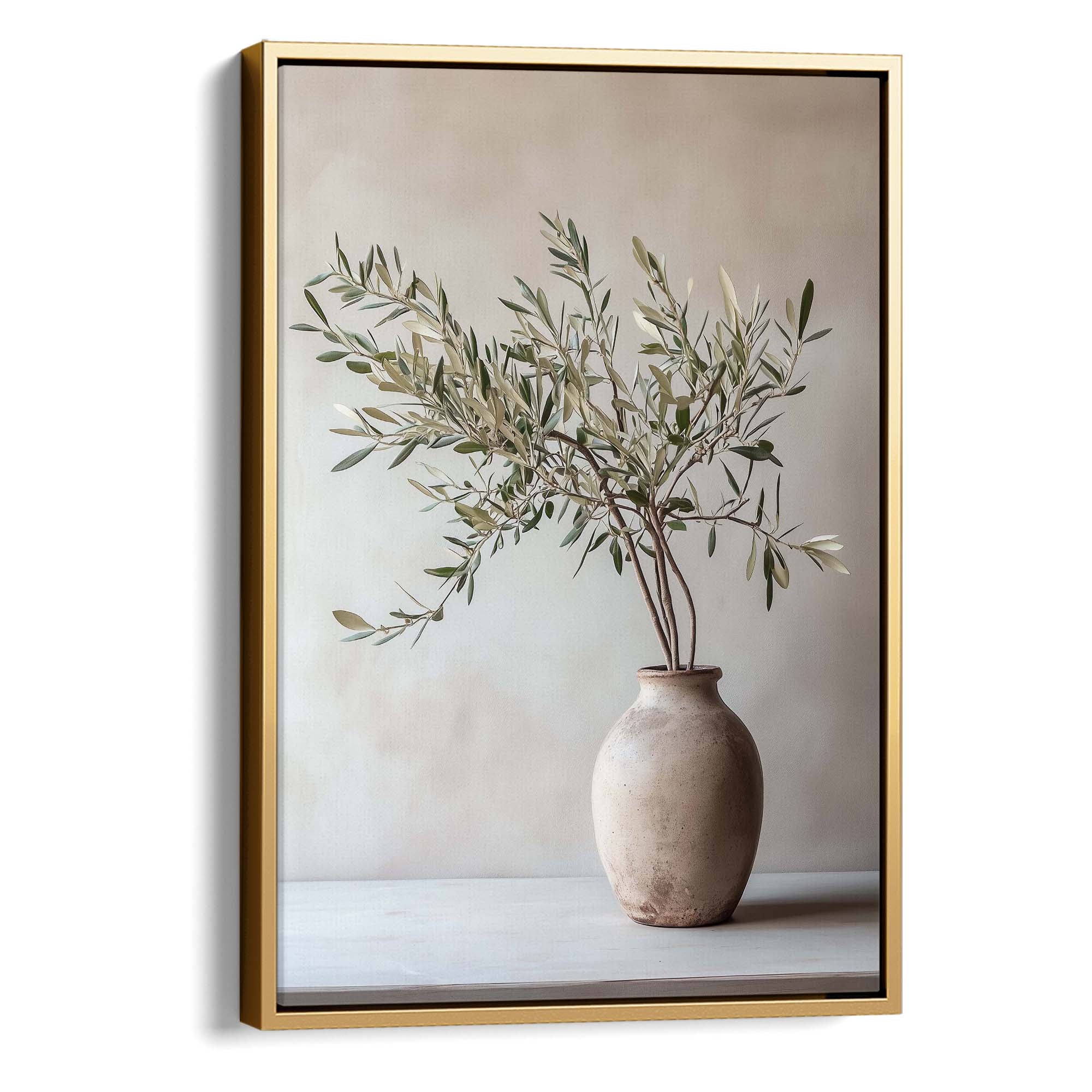Olive Still Life No.7 Canvas Print Gold Wall Art - Melrose Editions