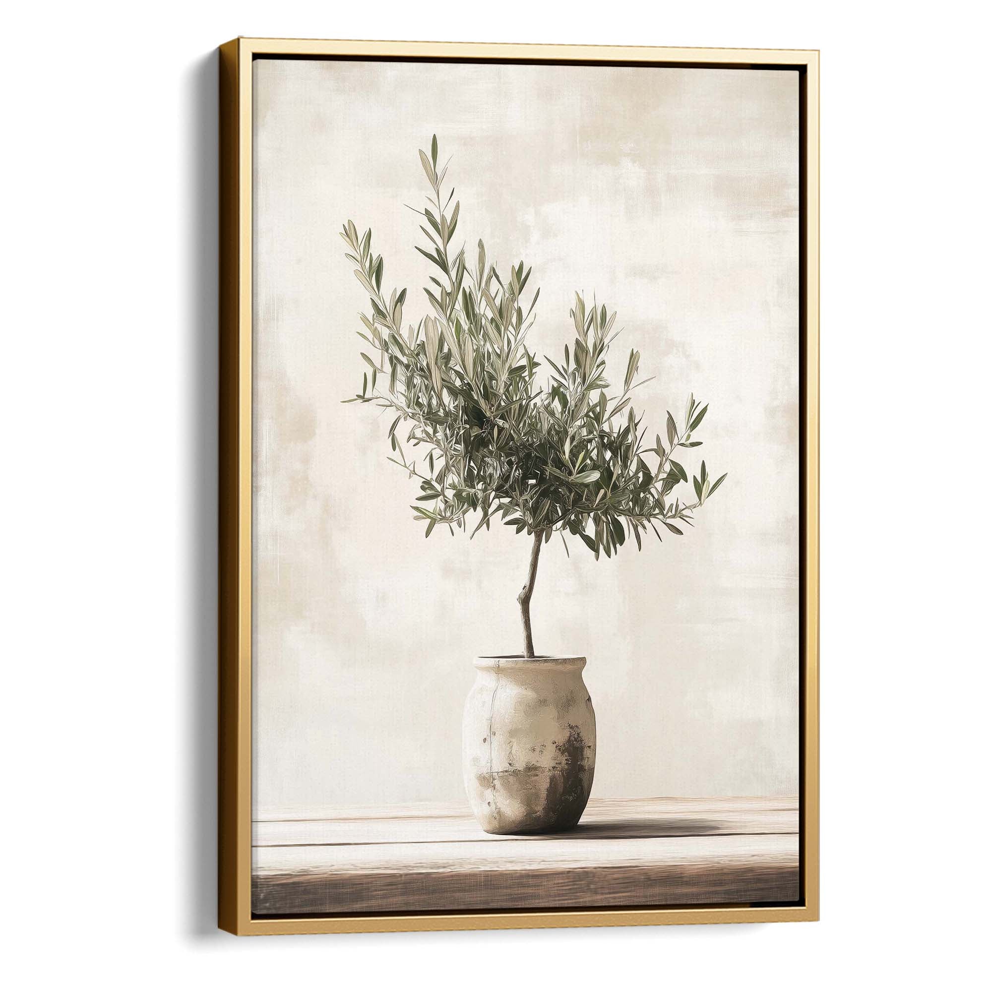 Olive Still Life No.8 Canvas Print Gold Wall Art - Melrose Editions
