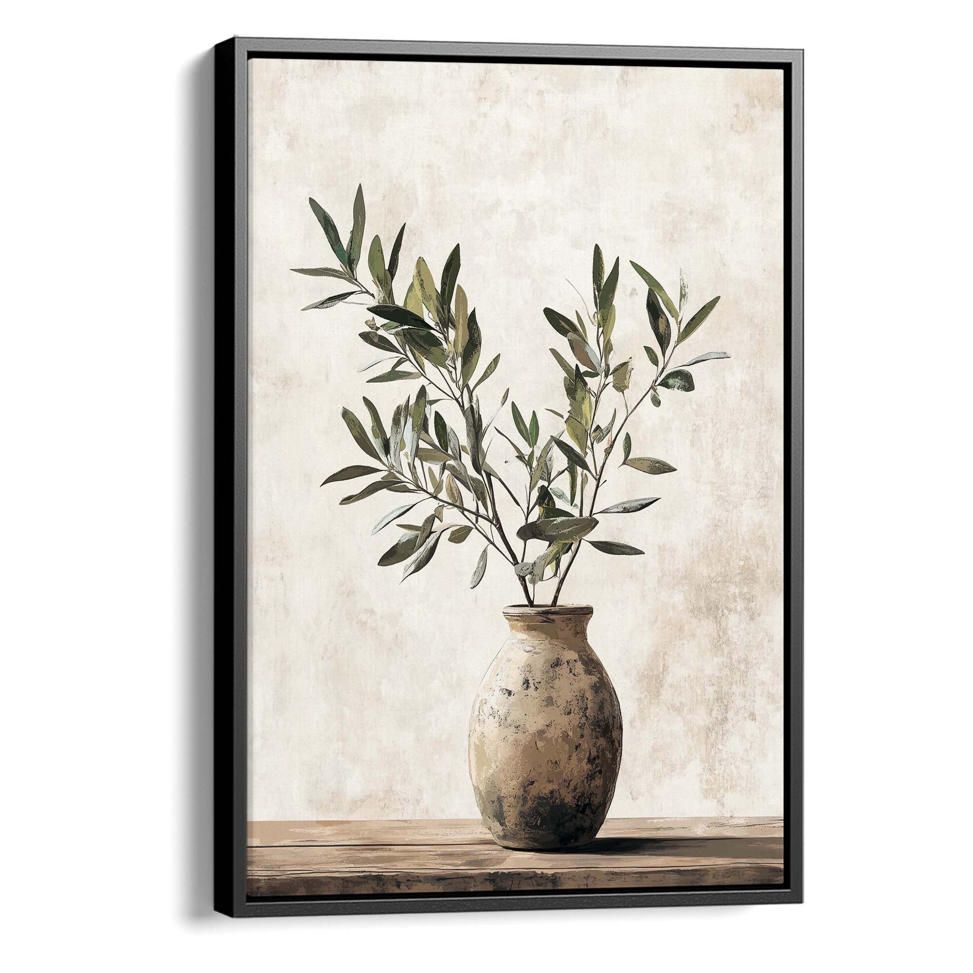 Olive Still Life No.9 Canvas Print Black Wall Art - Melrose Editions