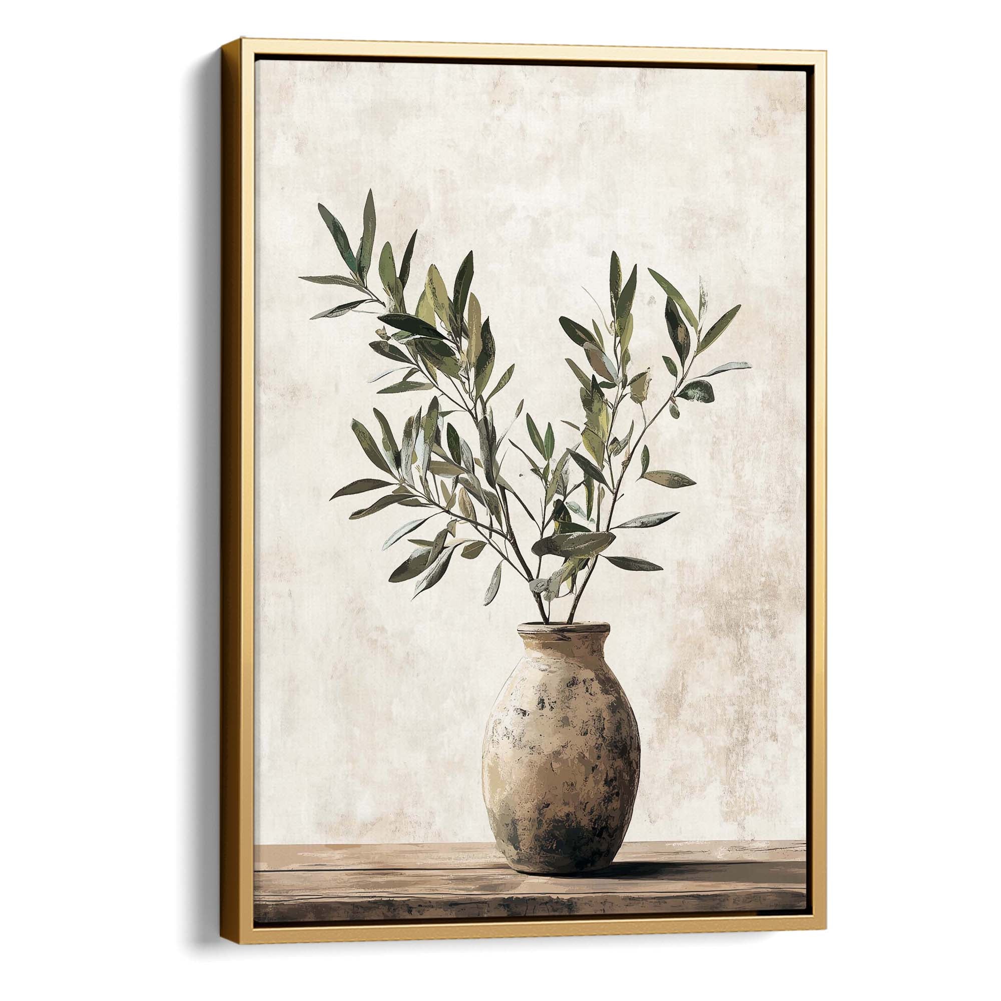 Olive Still Life No.9 Canvas Print Gold Wall Art - Melrose Editions
