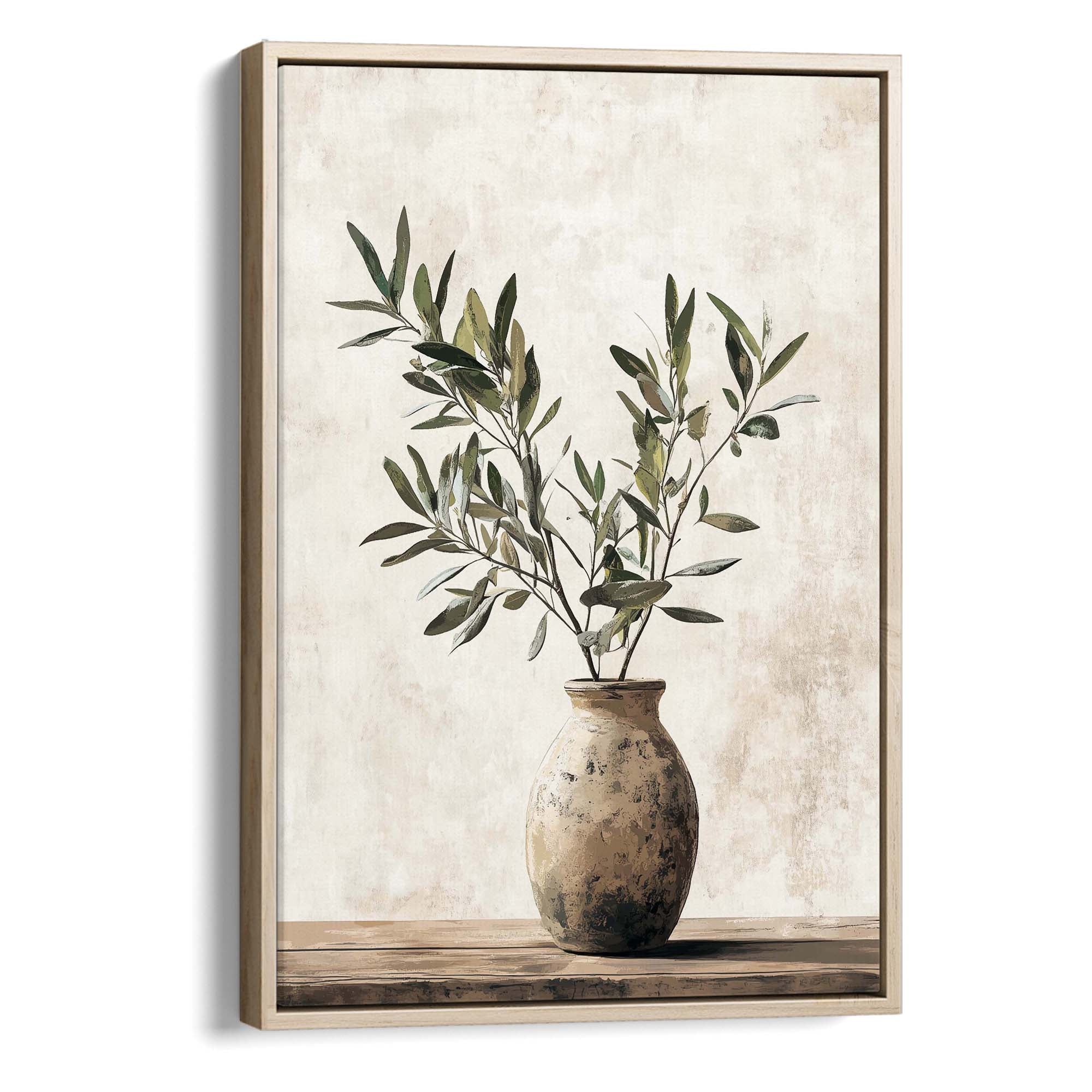 Olive Still Life No.9 Canvas Print Natural Wall Art - Melrose Editions