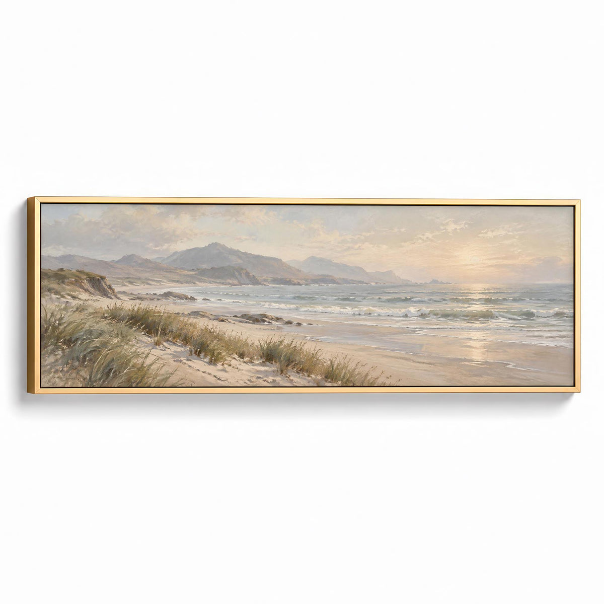 Open Coast Canvas Print Gold Wall Art - Melrose Editions