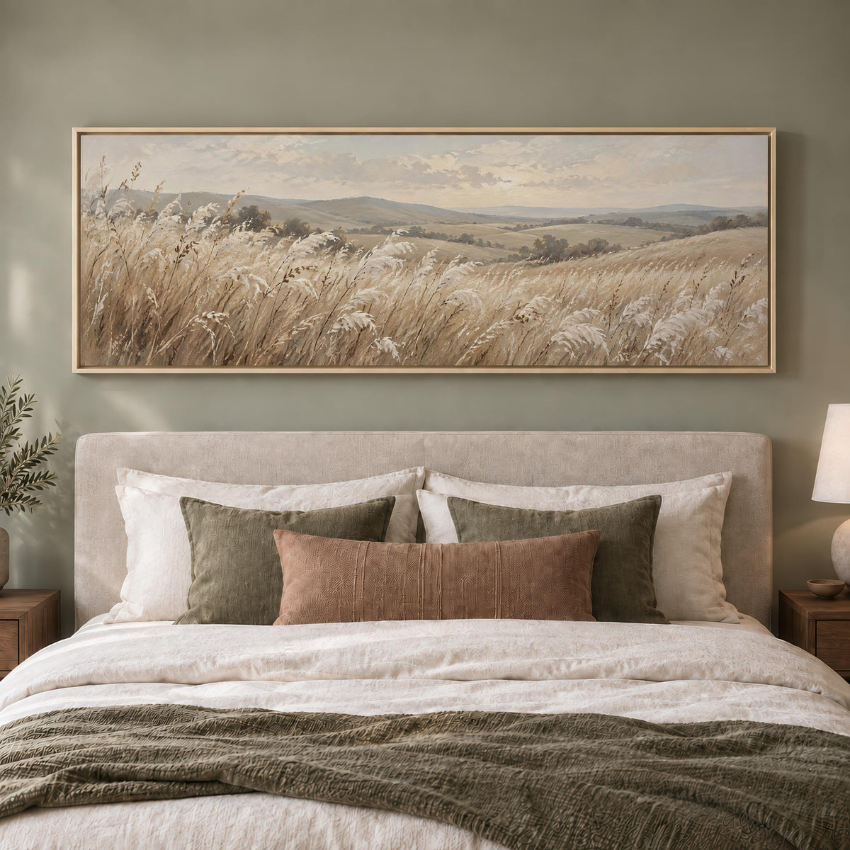 Pale Grasses Canvas Print Wall Art - Melrose Editions