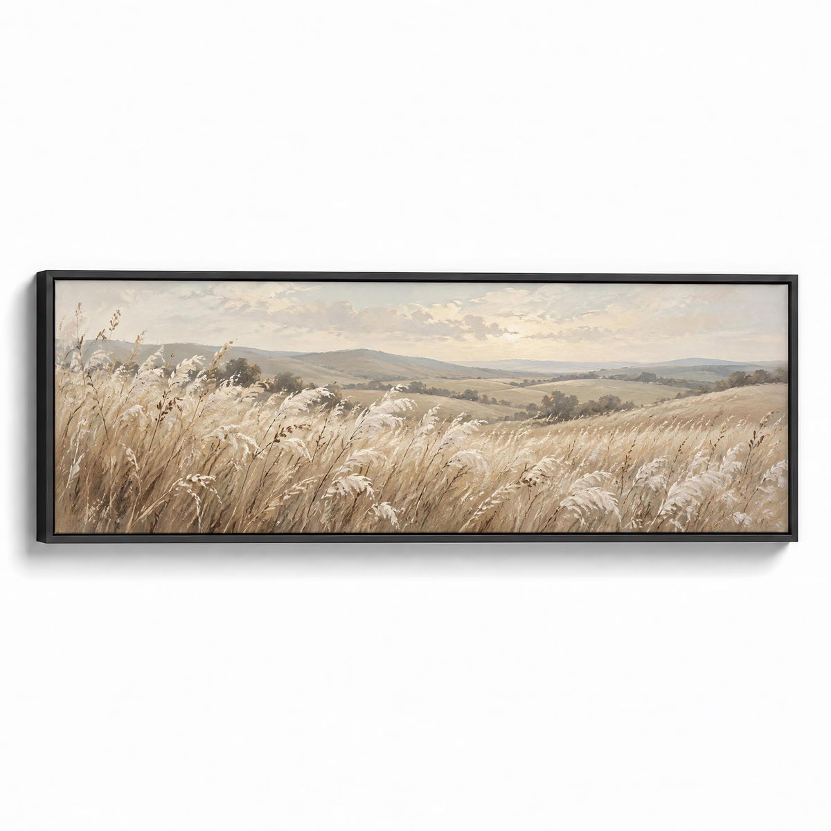 Pale Grasses Canvas Print Black Wall Art - Melrose Editions