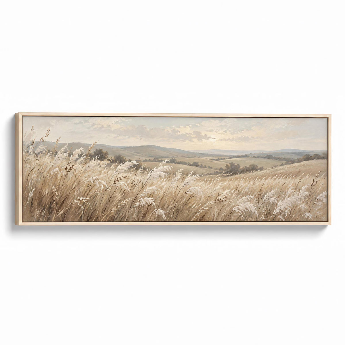 Pale Grasses Canvas Print Natural Wall Art - Melrose Editions