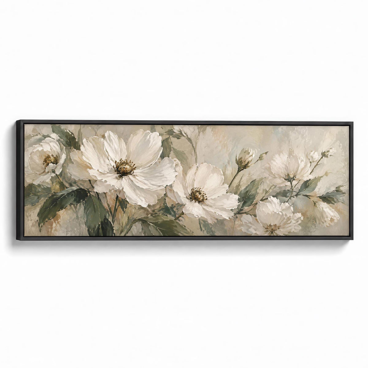 Petal Study Canvas Print Black Wall Art - Melrose Editions