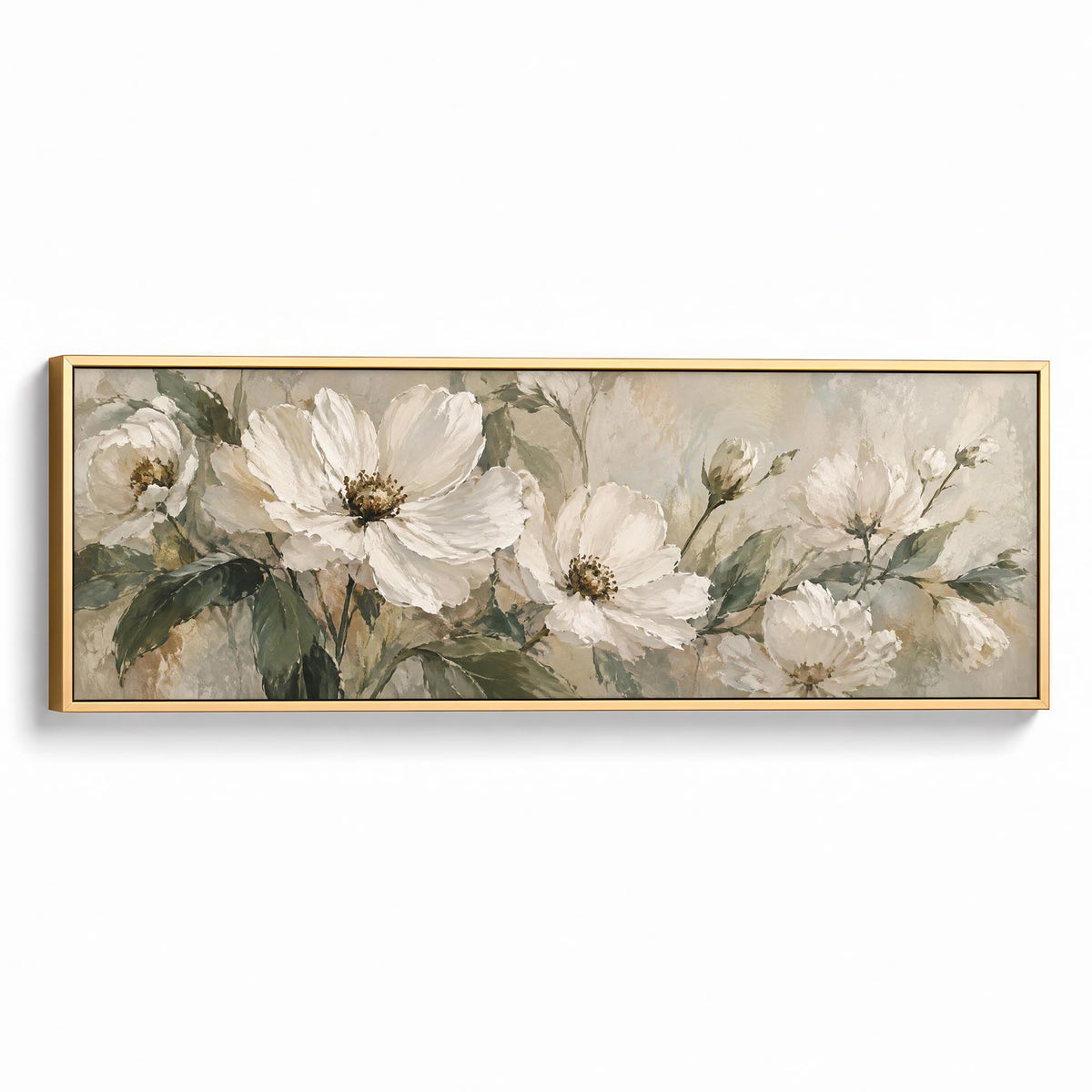 Petal Study Canvas Print Gold Wall Art - Melrose Editions