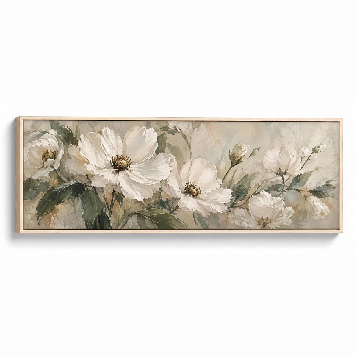 Petal Study Canvas Print Natural Wall Art - Melrose Editions