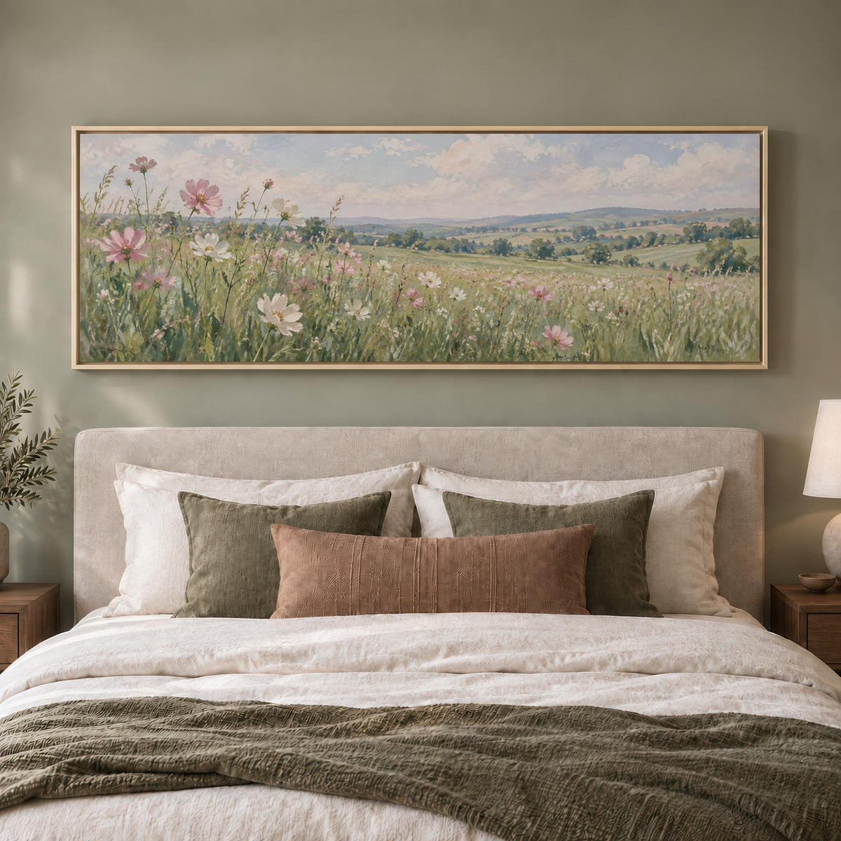Pink Meadow Canvas Print Wall Art - Melrose Editions
