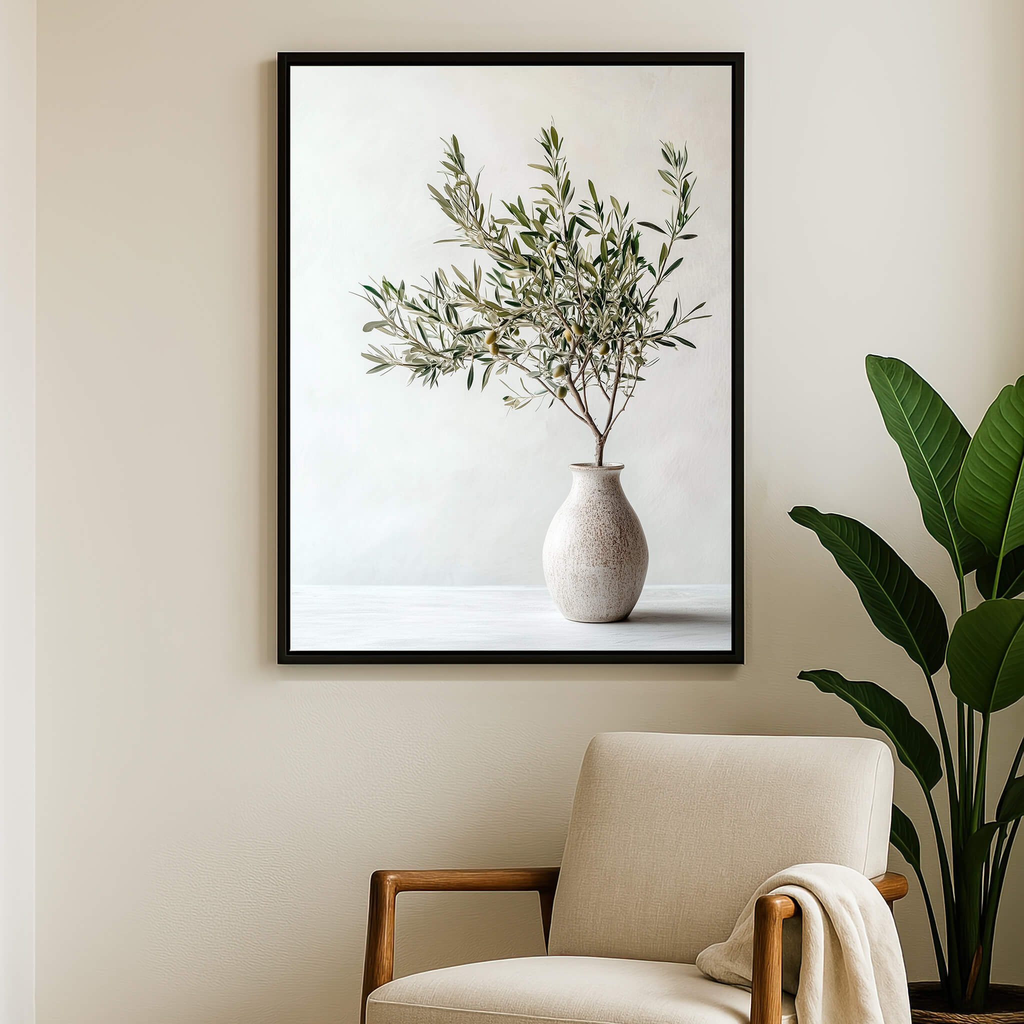 Harvested Olive Branch Canvas Print Wall Art - Melrose Editions