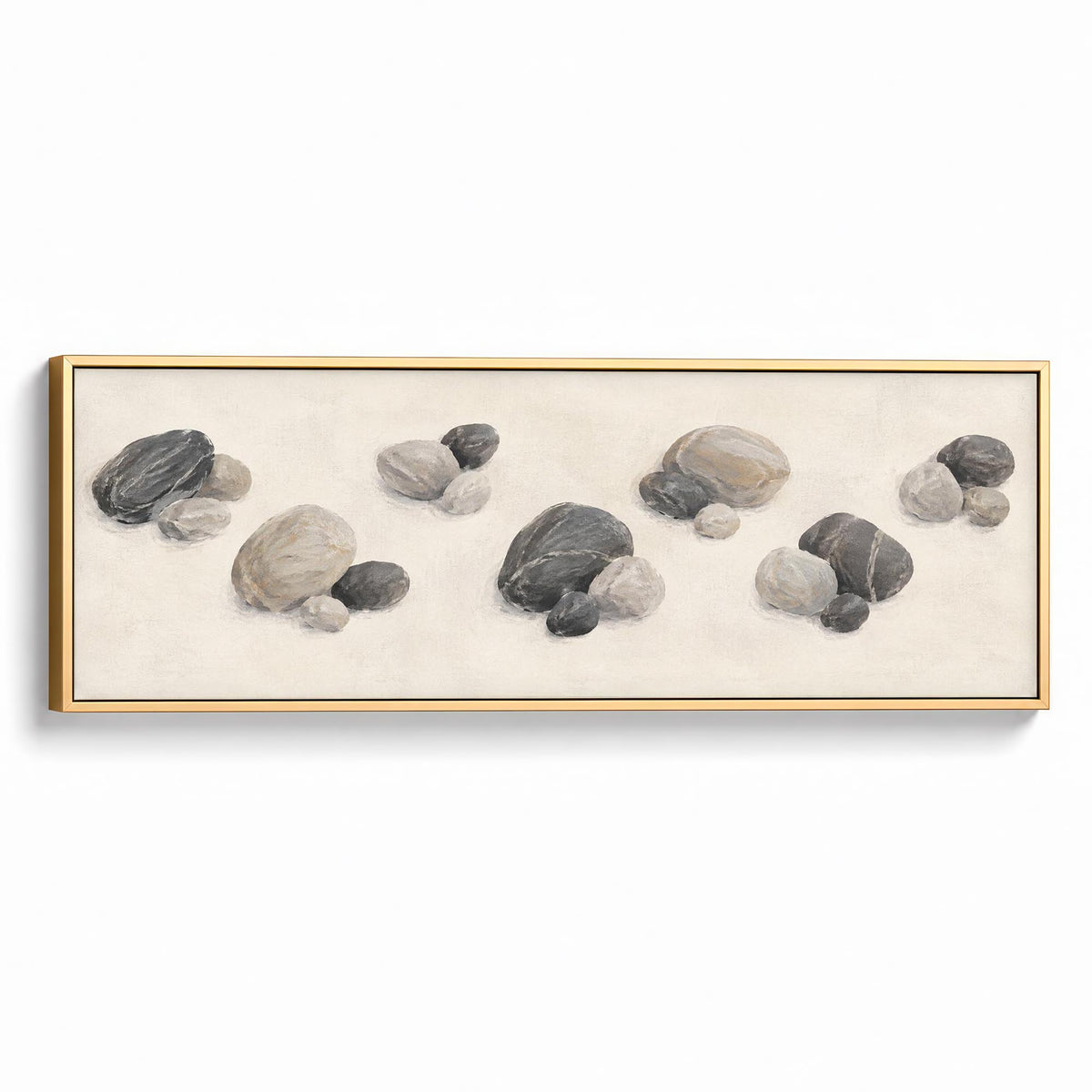 River Pebbles Canvas Print Gold Wall Art - Melrose Editions
