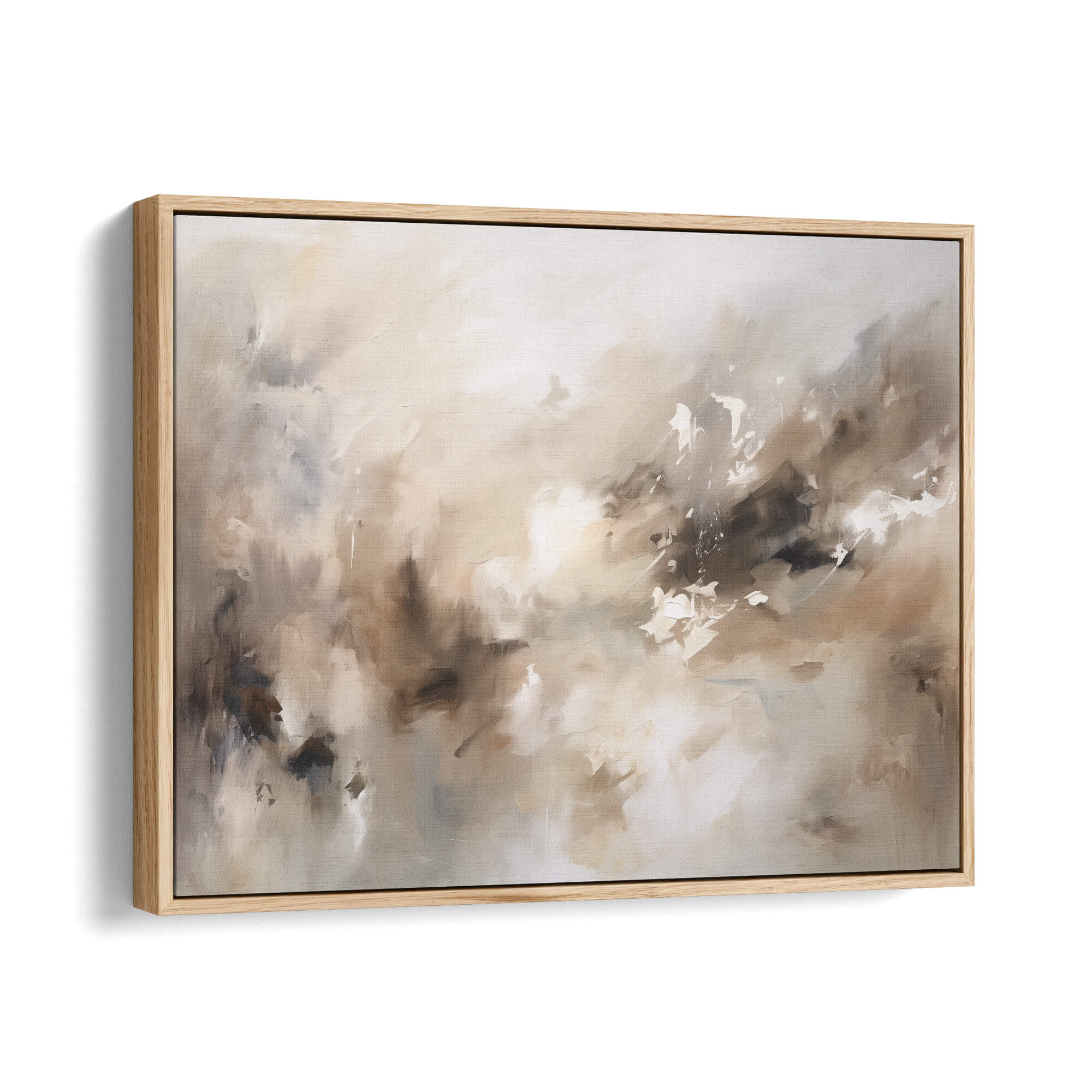 Sable Framed Canvas Natural Wall Art - Melrose Editions