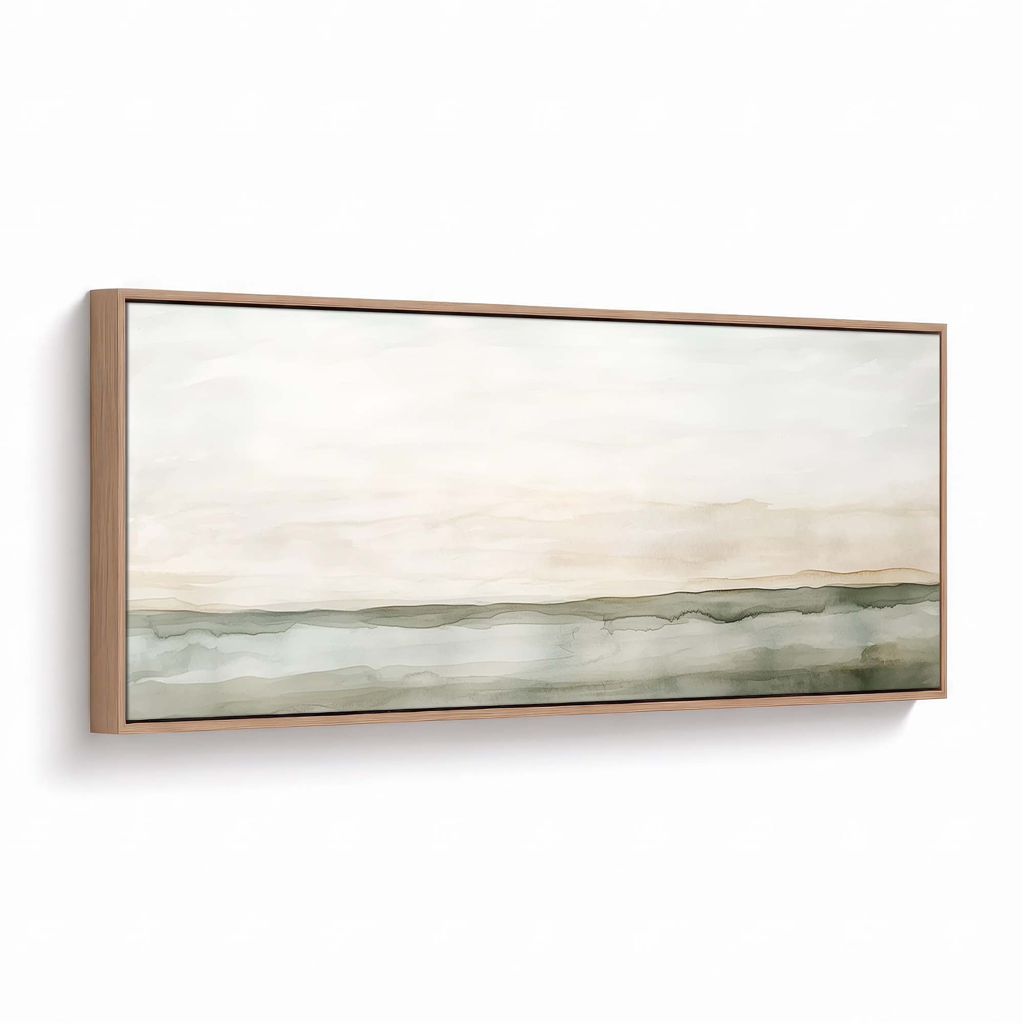 Sage Horizon Canvas Print Natural Wall Art - Melrose Editions
