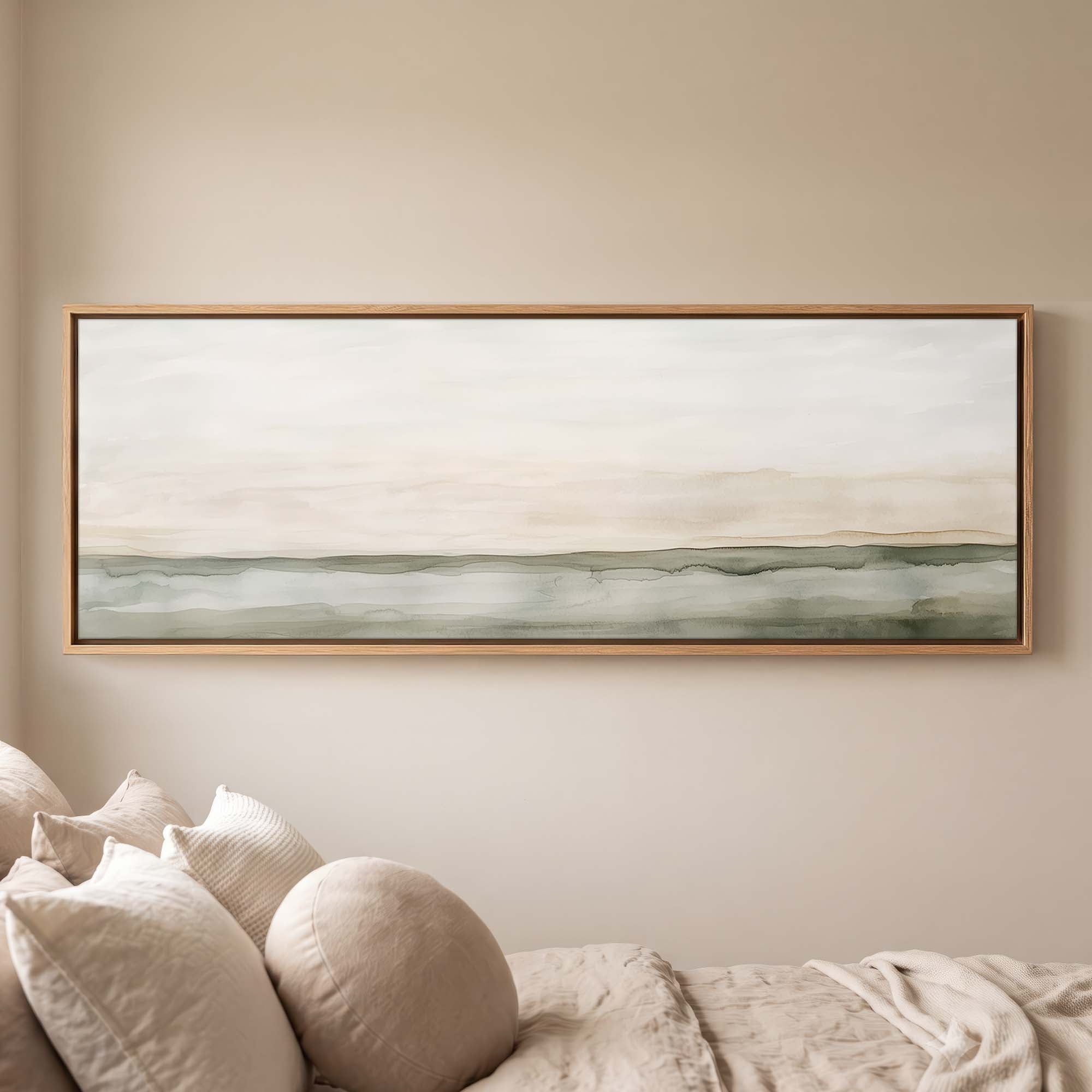 Sage Horizon Canvas Print Wall Art - Melrose Editions