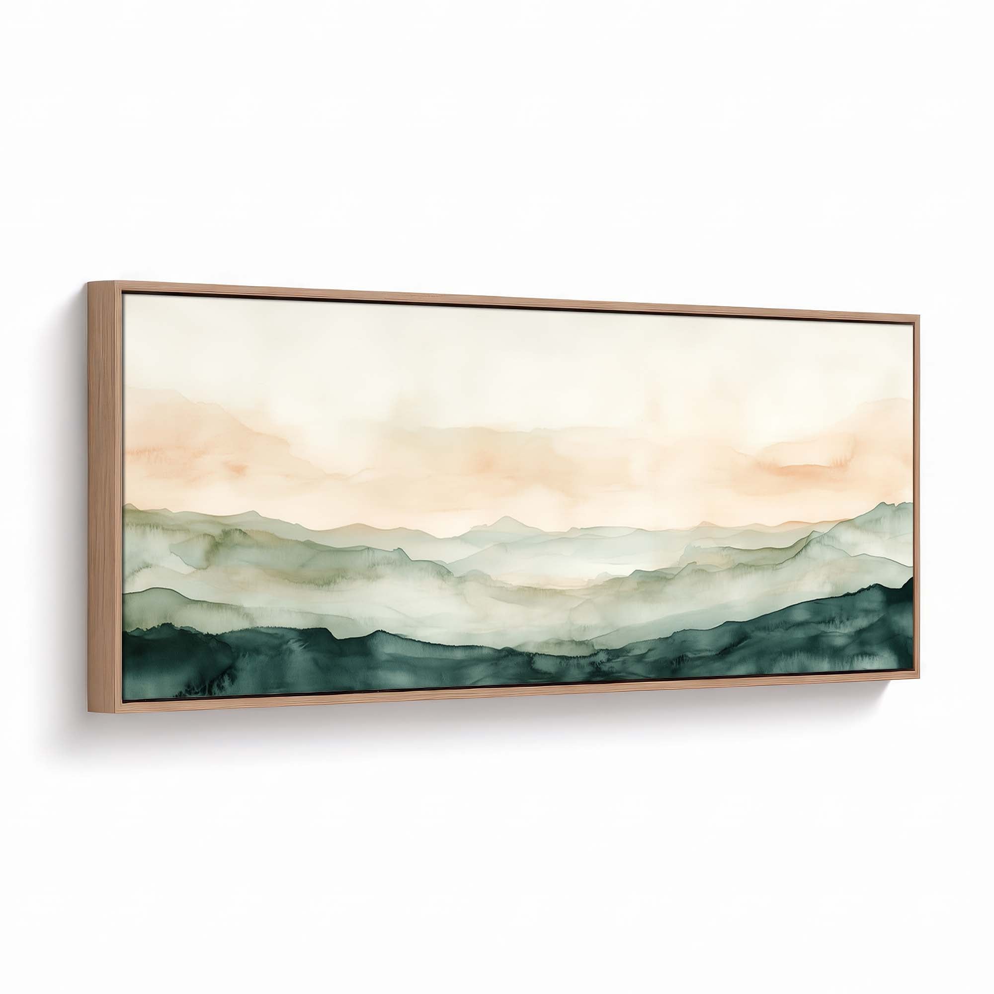 Sage Mountain Canvas Print Natural Wall Art - Melrose Editions