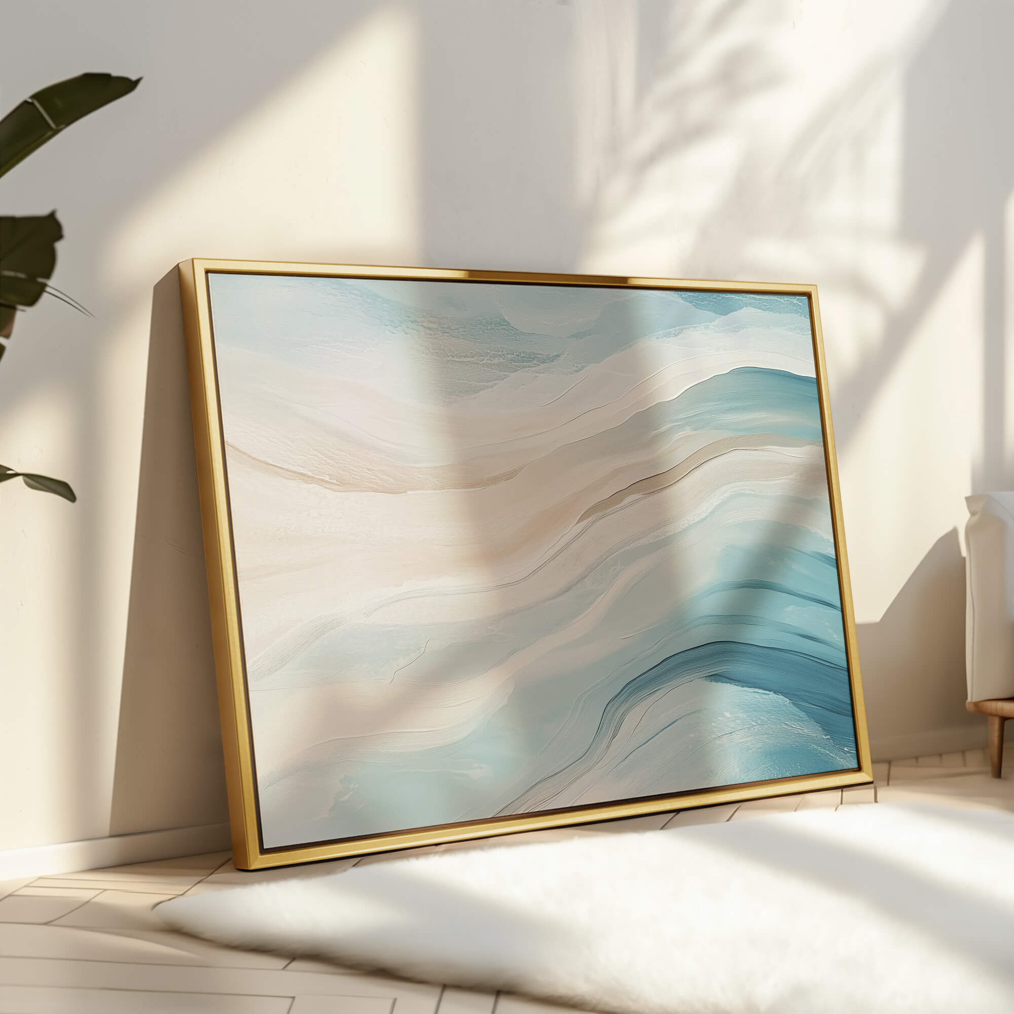 Seabound Framed Canvas Small — 18×24″ Natural Wall Art - Melrose Editions