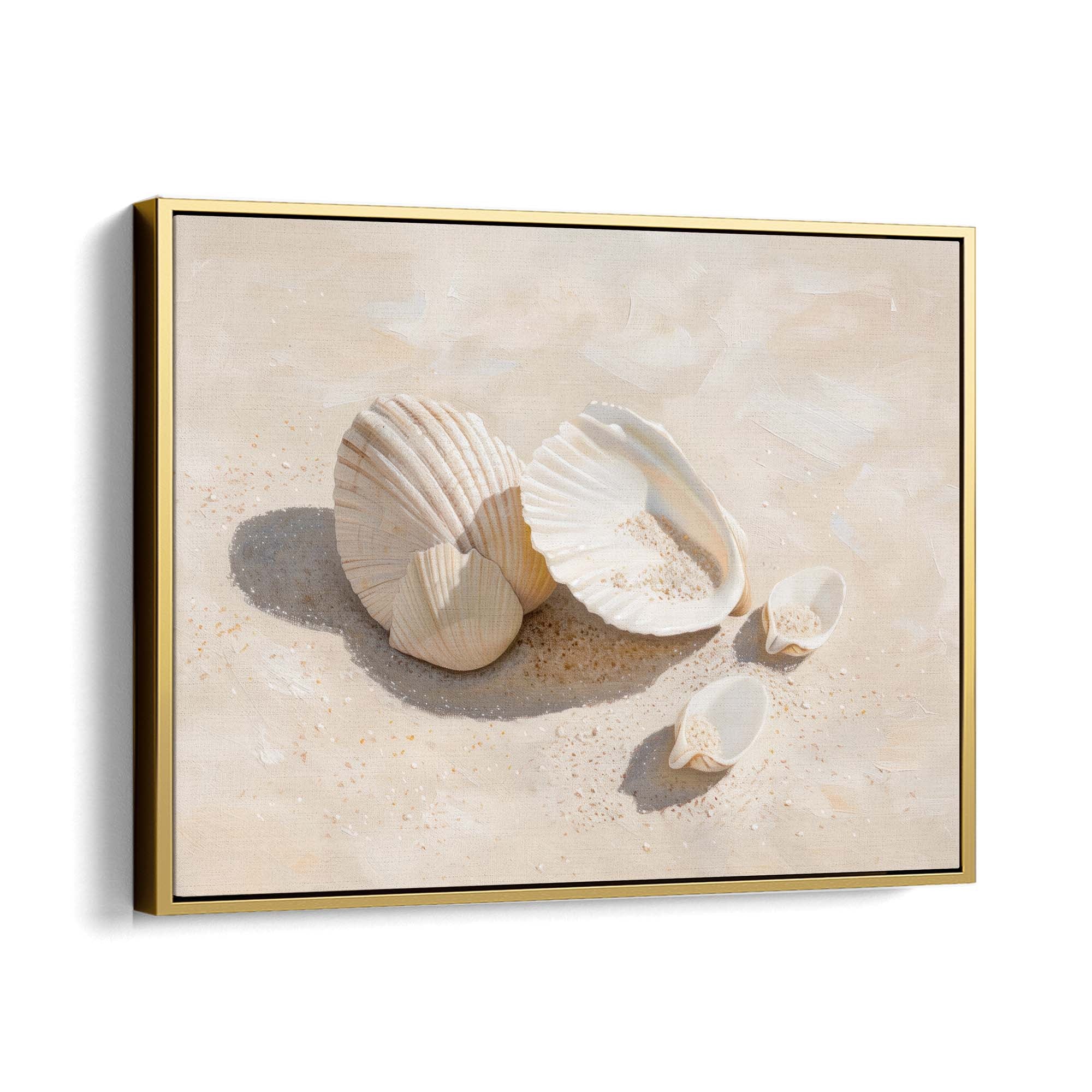 Seaside Trinkets Canvas Print Gold Wall Art - Melrose Editions