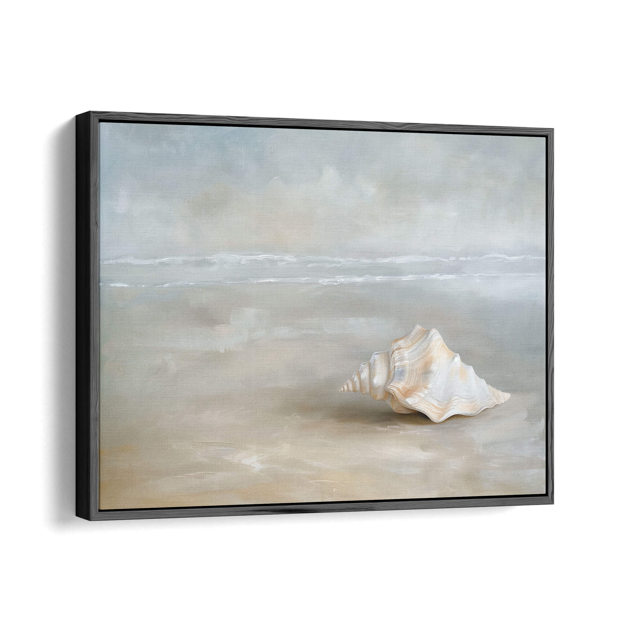 Serene Shells Canvas Print Black Wall Art - Melrose Editions